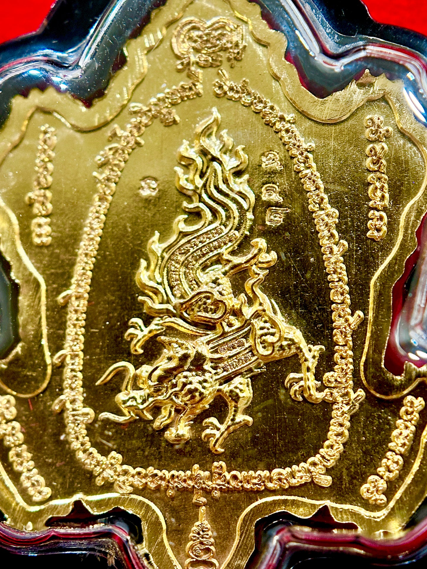 Turtle of Prosperity & Dragon Power Amulet (Gold)