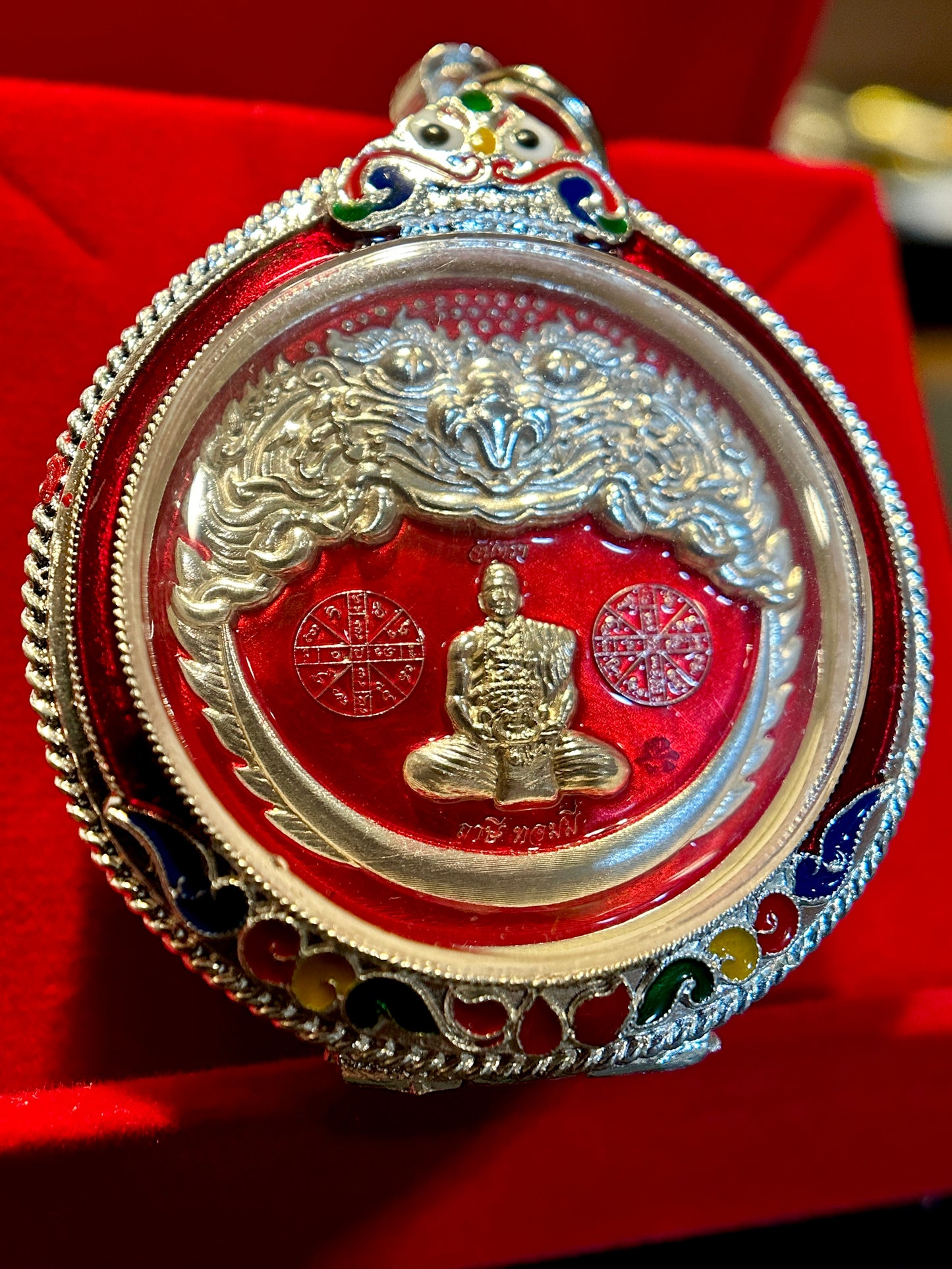 Silver Rahu & Fortune Amulet – Double-Sided Power and Protection