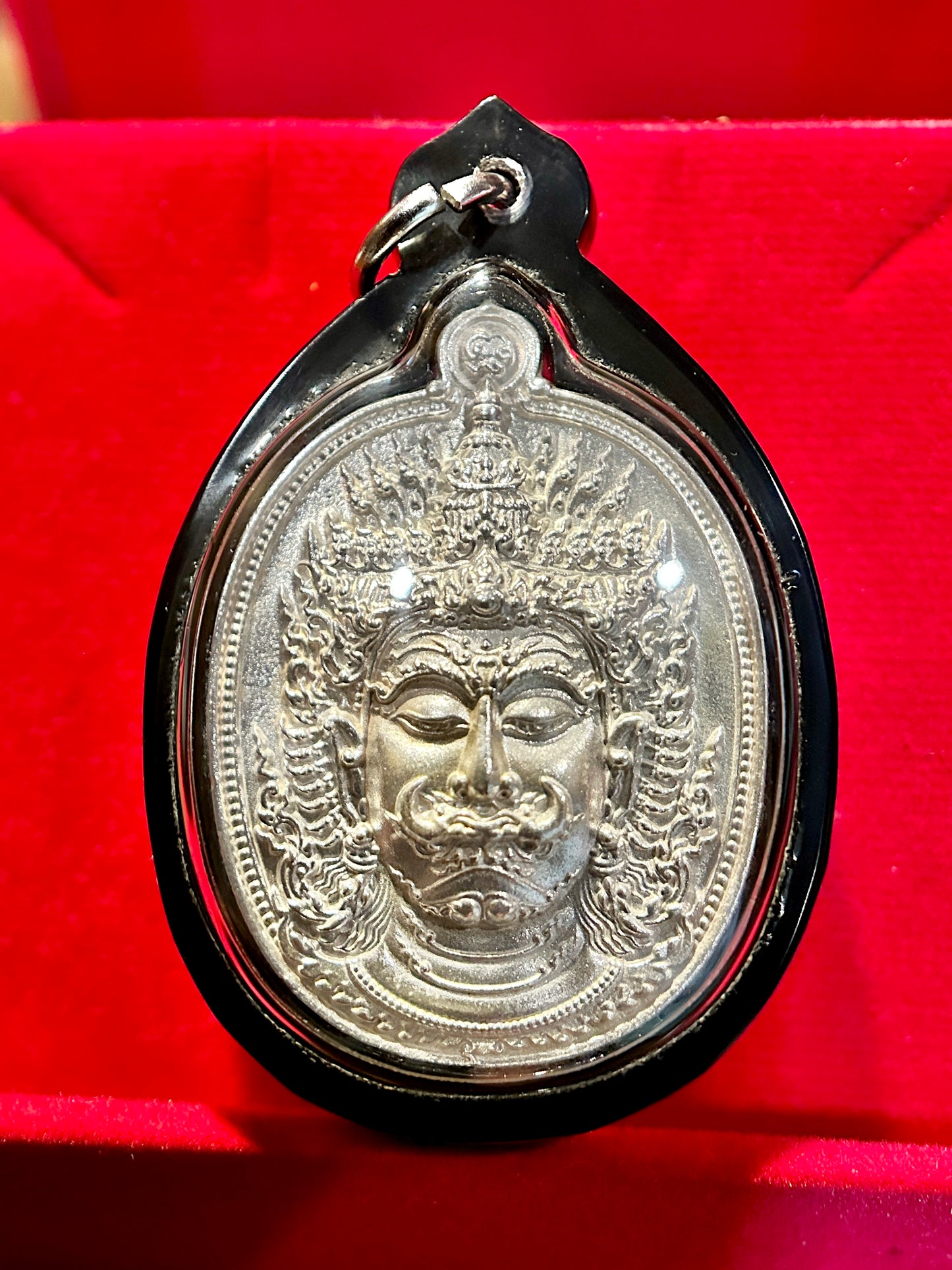 Silver Tao Wessuwan & Phra Rahu Amulet