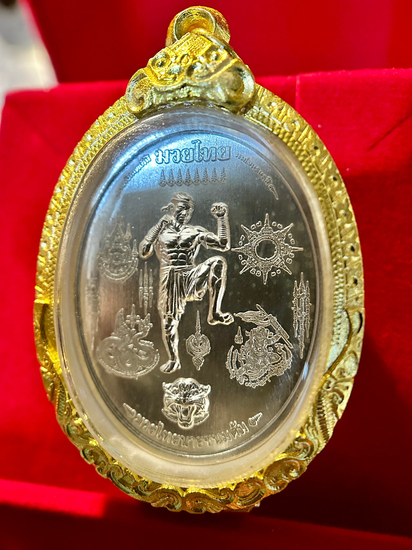 Nai Khanom Tom Signature Amulet (SILVER) – Gold Case