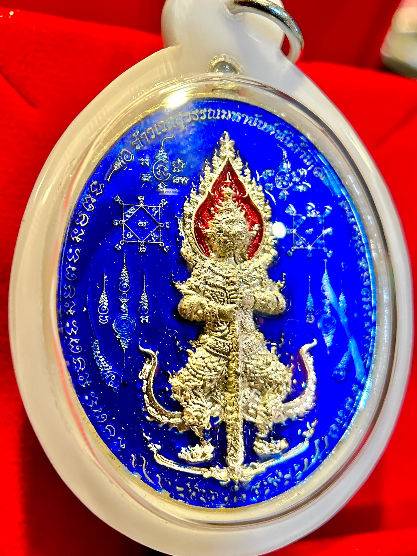 Tao Wessuwan Yantra (Blue)- White Edging