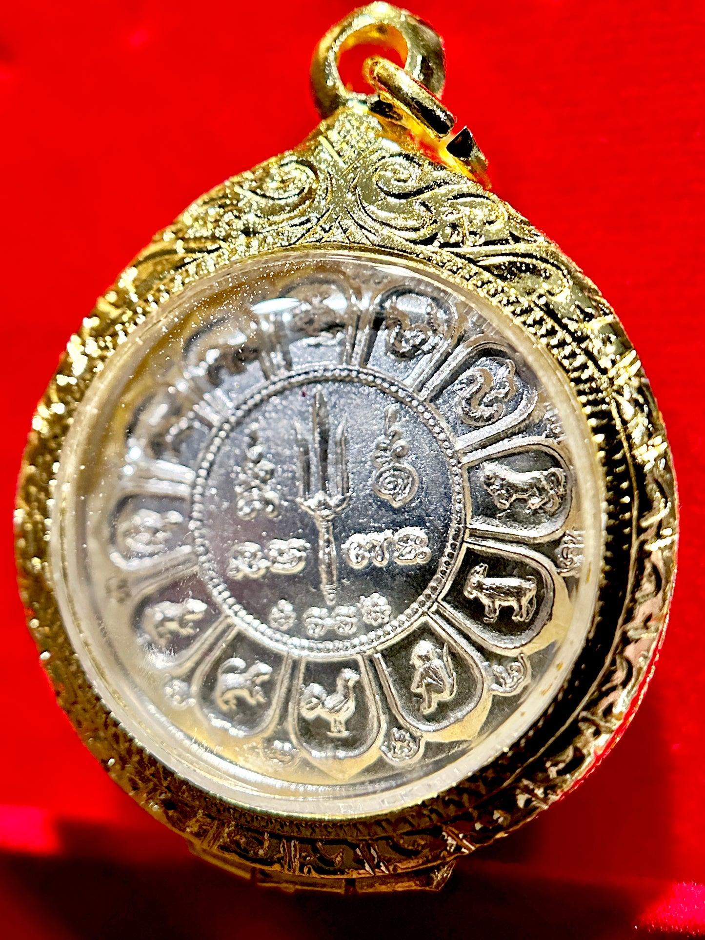 Phra Pidta Silver Shield & Zodiac Guardians
