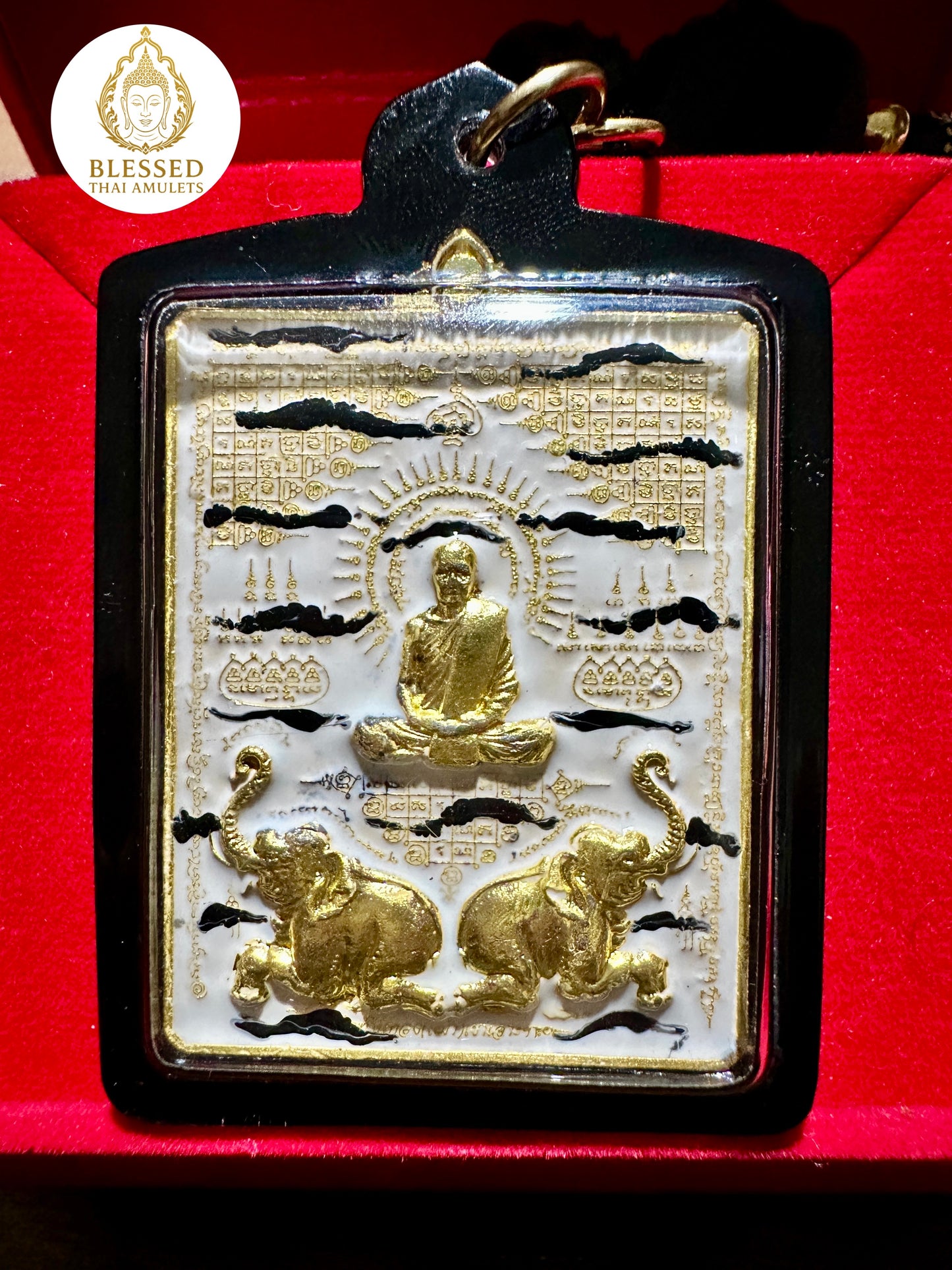 Golden Hanuman, Monk & Elephant