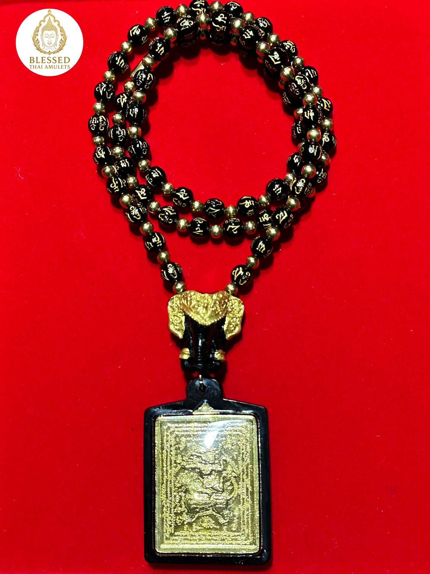 Golden Hanuman, Monk & Elephant