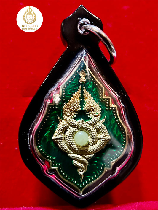 Twin Naga Eye of Protection (Green/Gold)