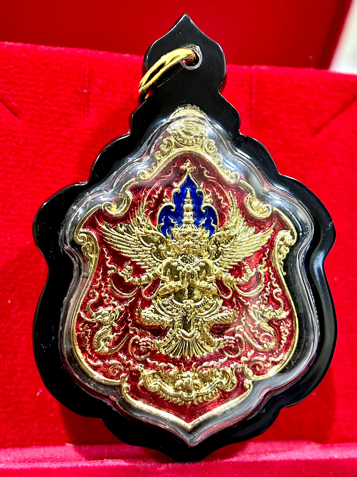 Garuda & Rahu Royal Crest (Red/Gold)