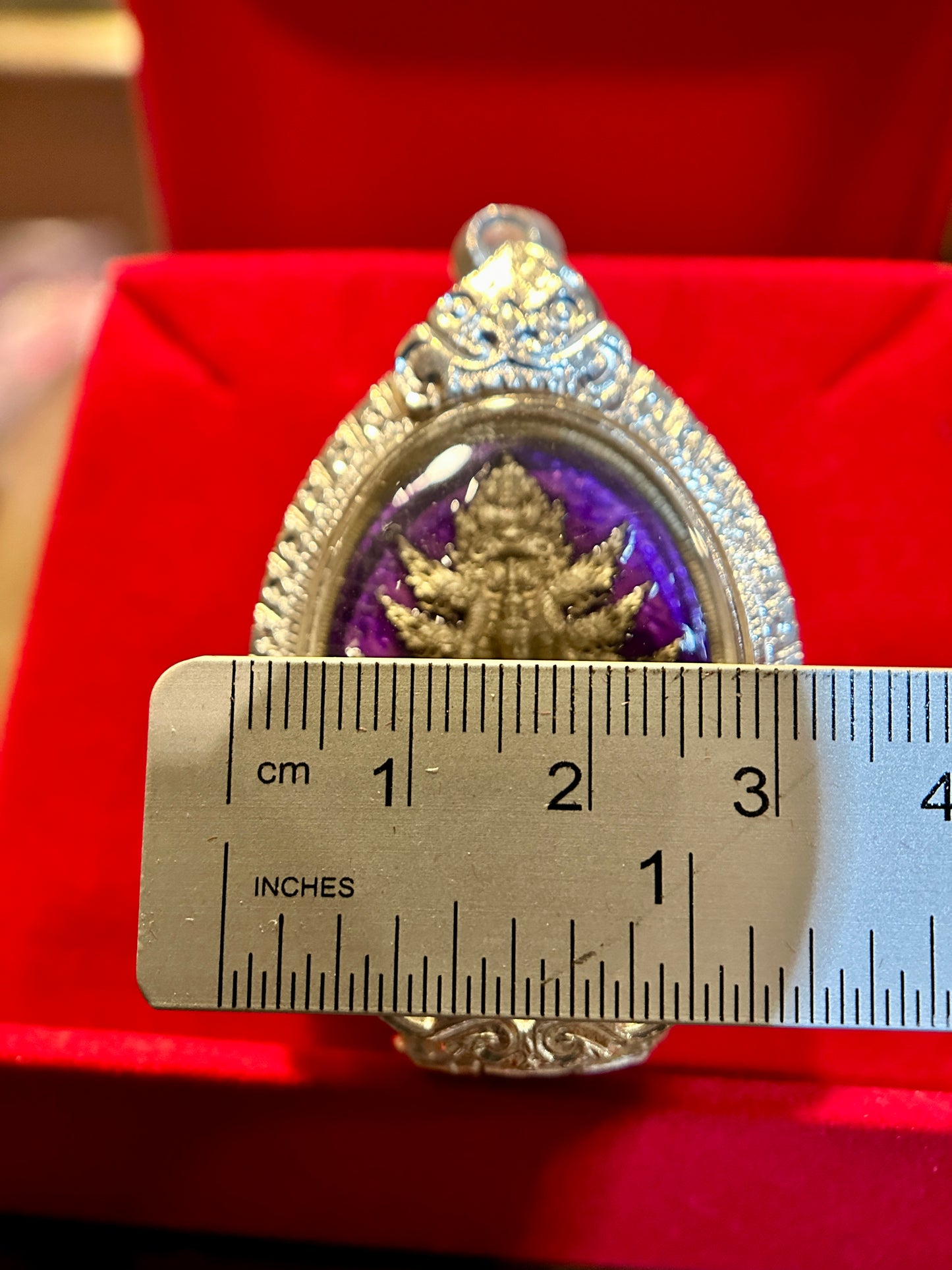 Buddha & Naga Amulet – Silver Temple Guardian