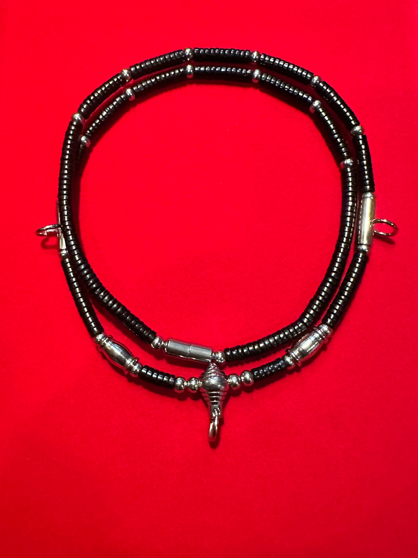 Protection 3-Amulet Necklace (Black & Silver)