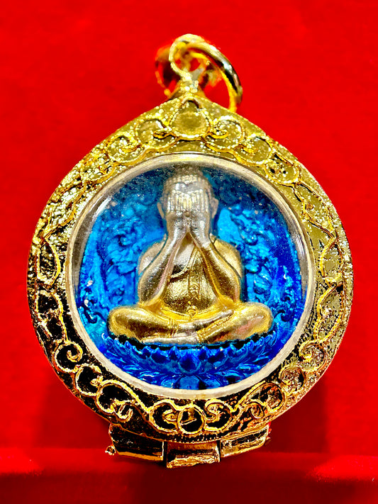Phra Pidta Cosmic Shield (Blue Enamel)