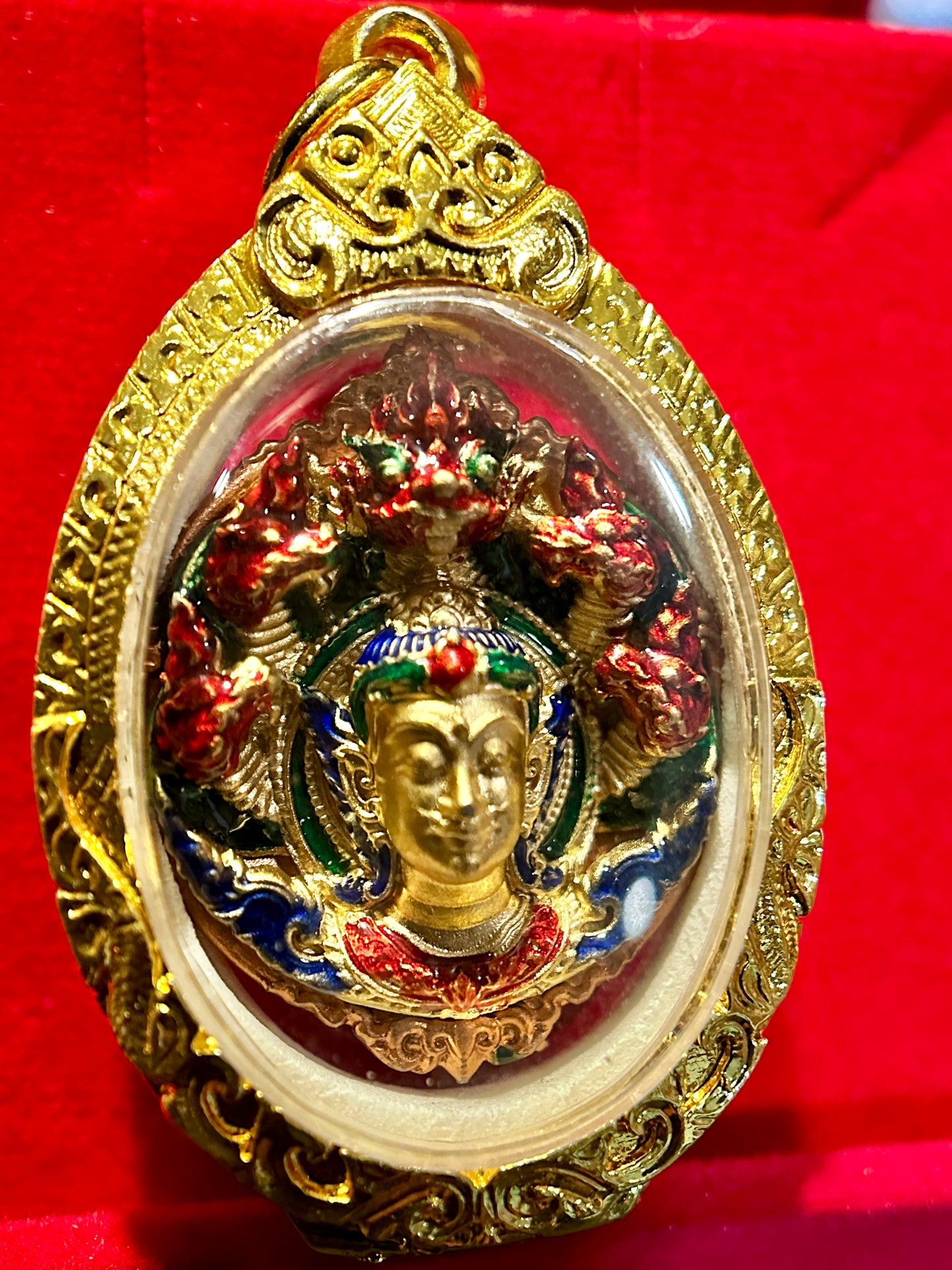 Phra Buddha 5-Head Naga & Phra Pidta Amulet