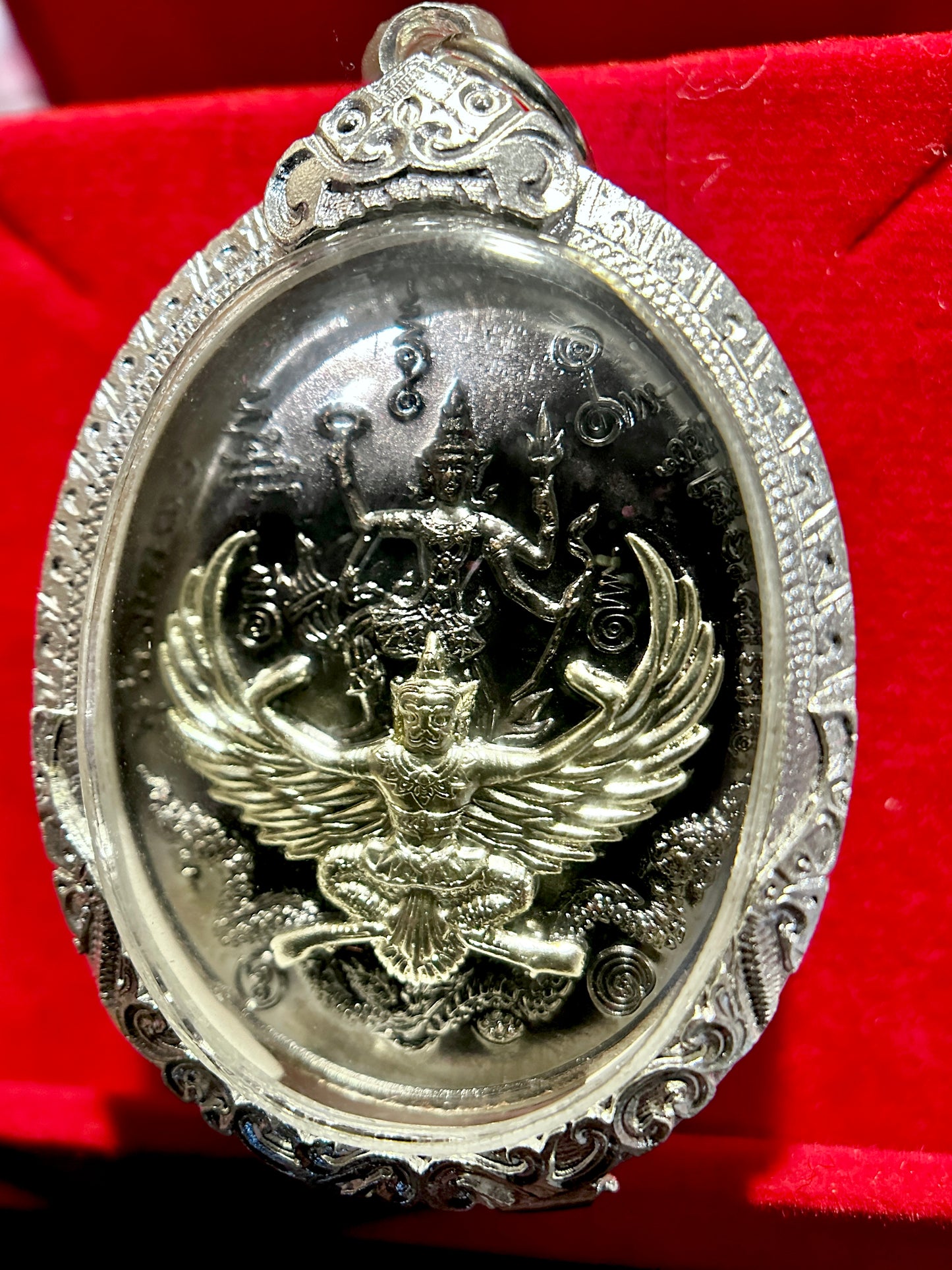 Phra Narai & Garuda with Rahu (Silver Guardian Edition)