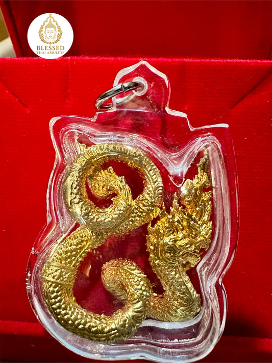 Golden Naga of Protection & Power Amulet
