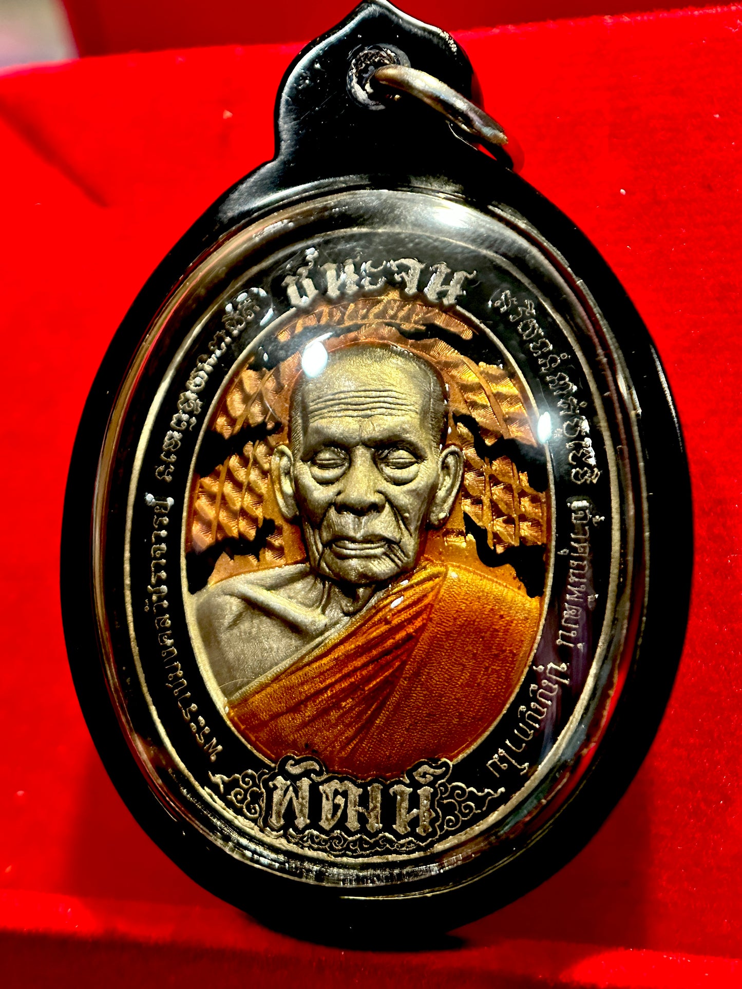 Luang Phor Phat & Tao Wessuwan (Orange/Black)