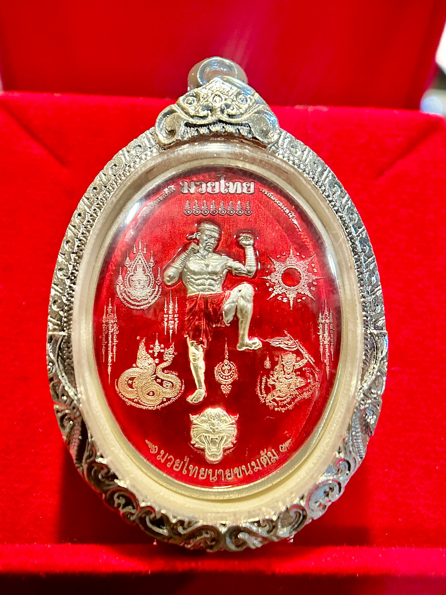 Nai Khanom Tom Signature Amulet (Red & Silver Edition)