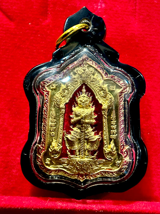 Divine Guardian & Monk Amulet (Crimson & Gold Edition)