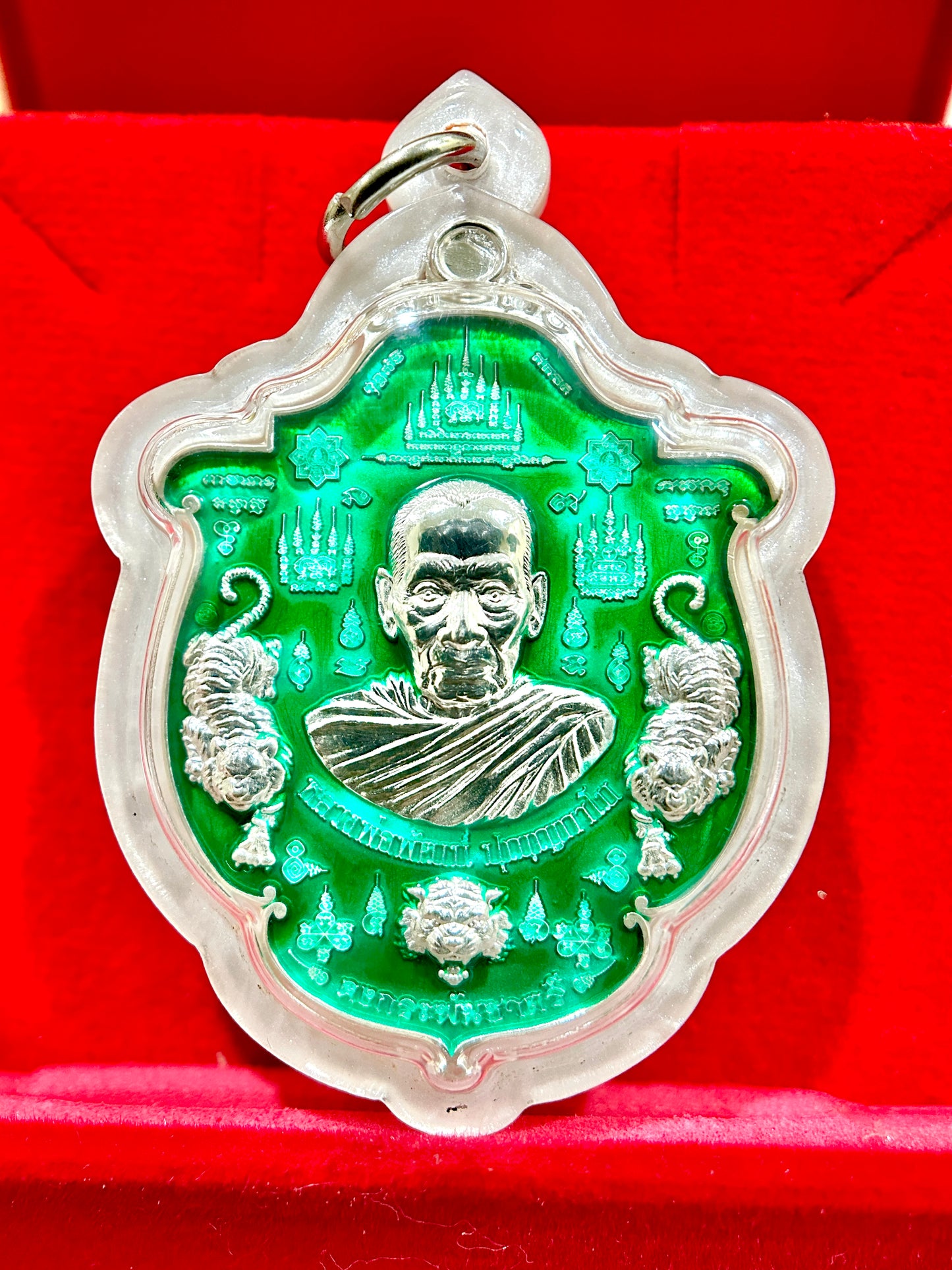 Luang Phor Phat Tiger Power Amulet (Jade & Silver Edition)