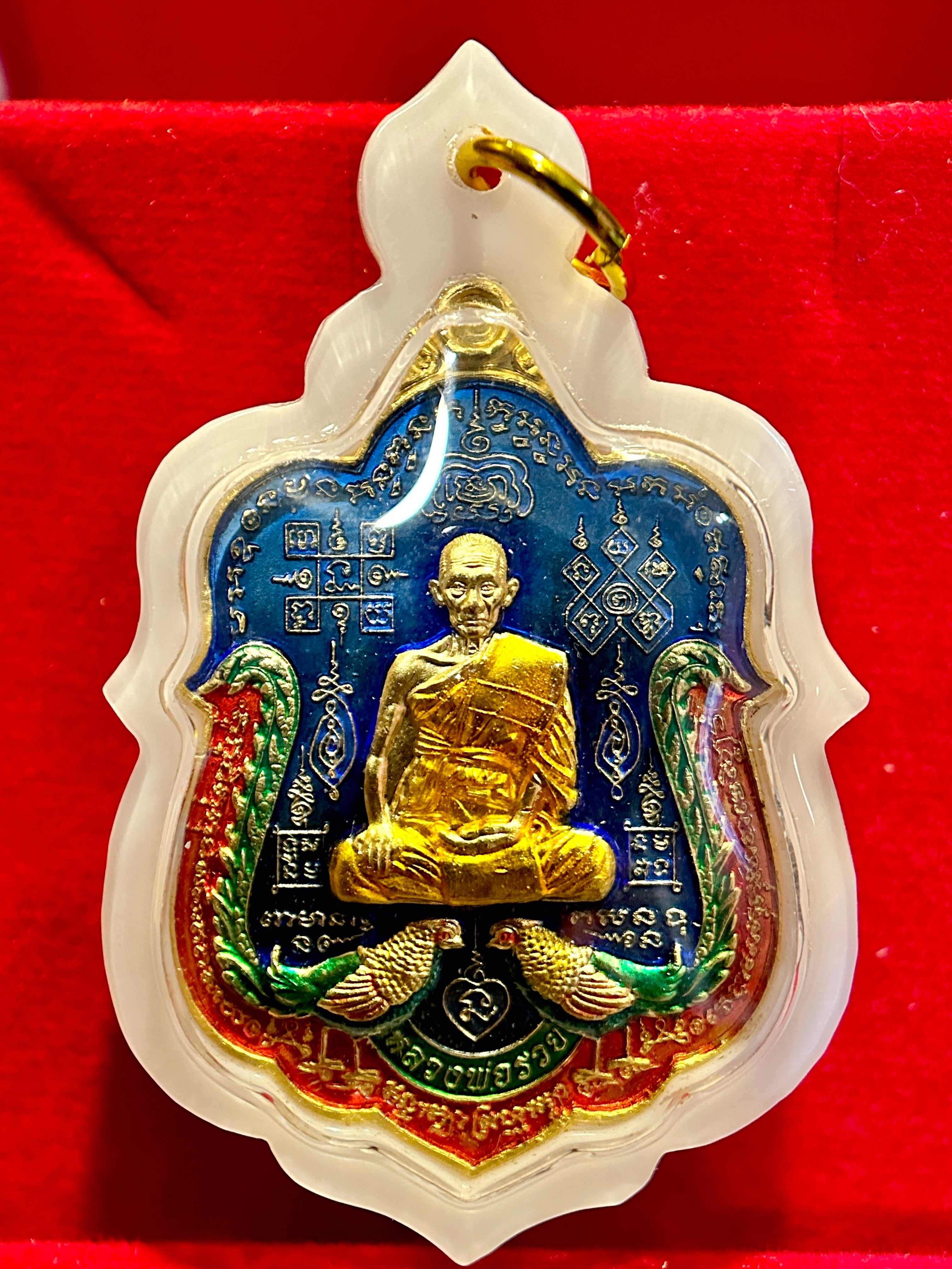 Luang Phor Ruay – Twin Rooster Blessing – Blessed Thai Amulets