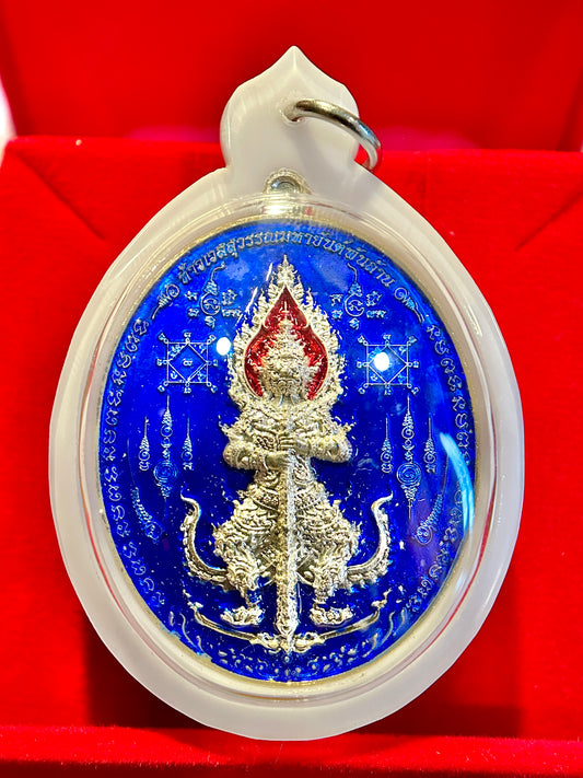 Tao Wessuwan Yantra (Blue)- White Edging