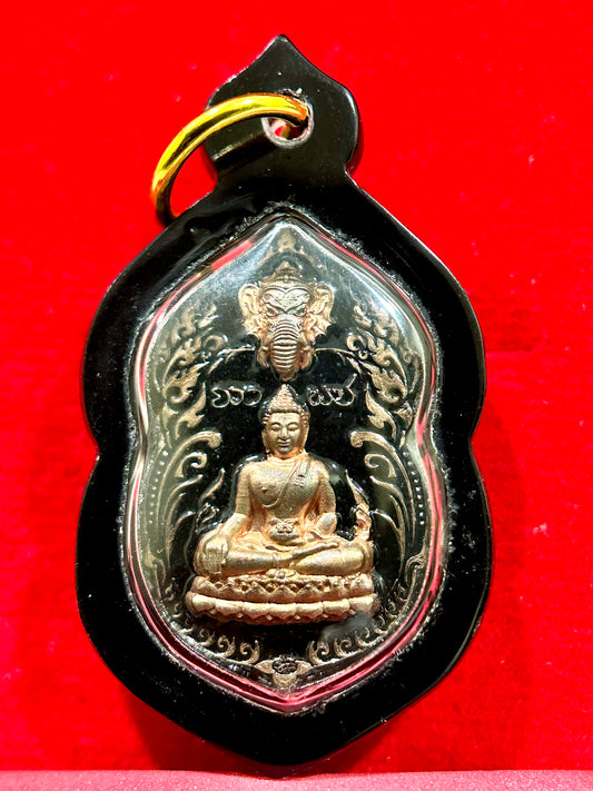 Seated Buddha Serenity Amulet (Black)