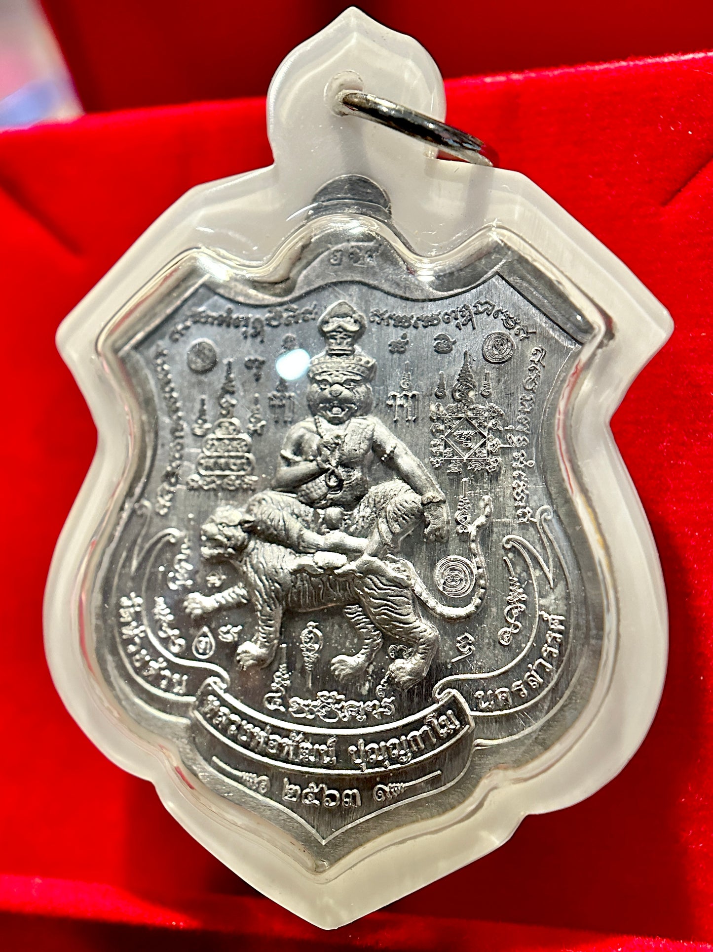 Luang Phor Phat & Tiger-Headed Lersi (Pink)