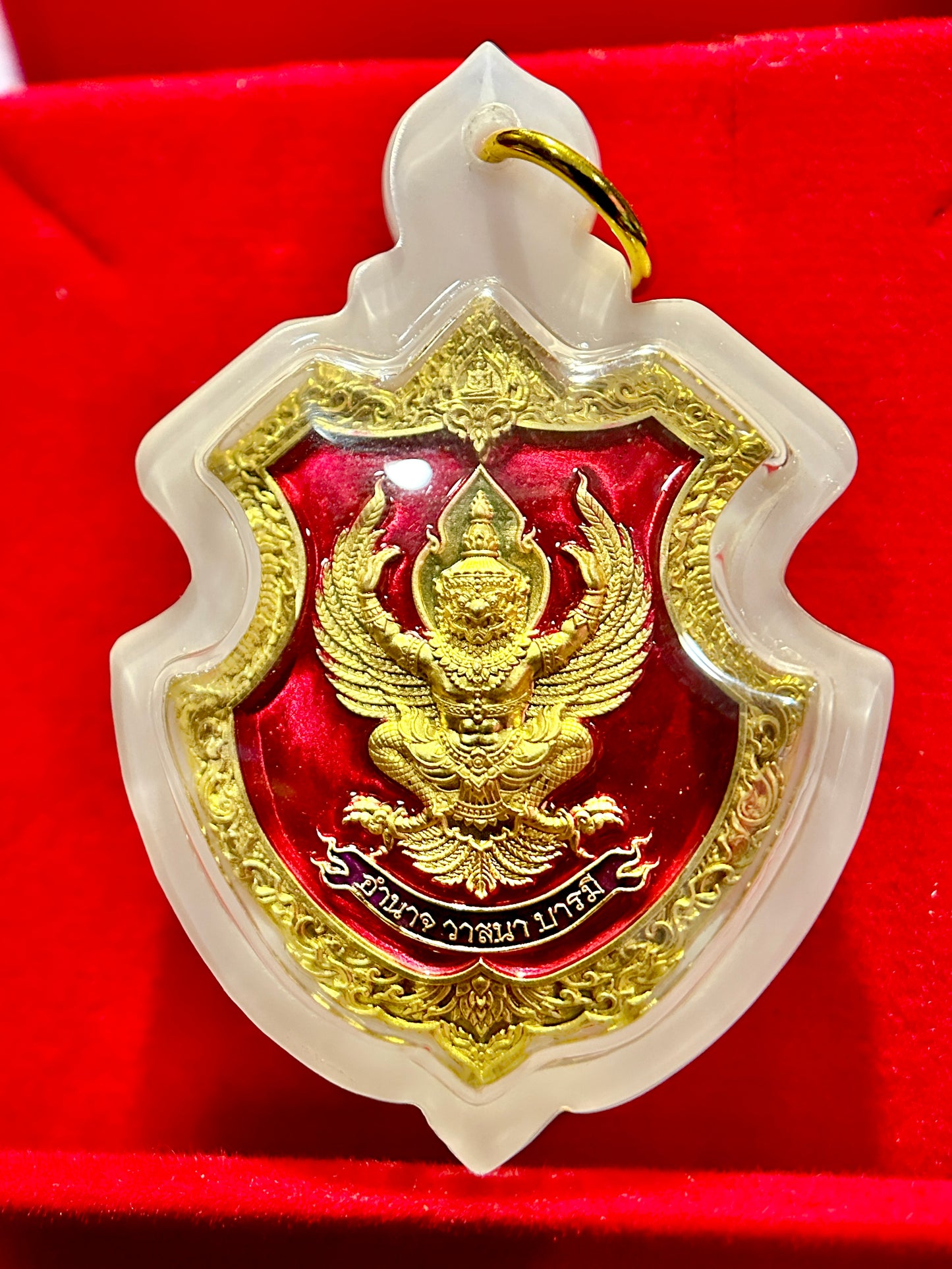 Garuda Royal Crest Amulet (Crimson & Gold Edition)