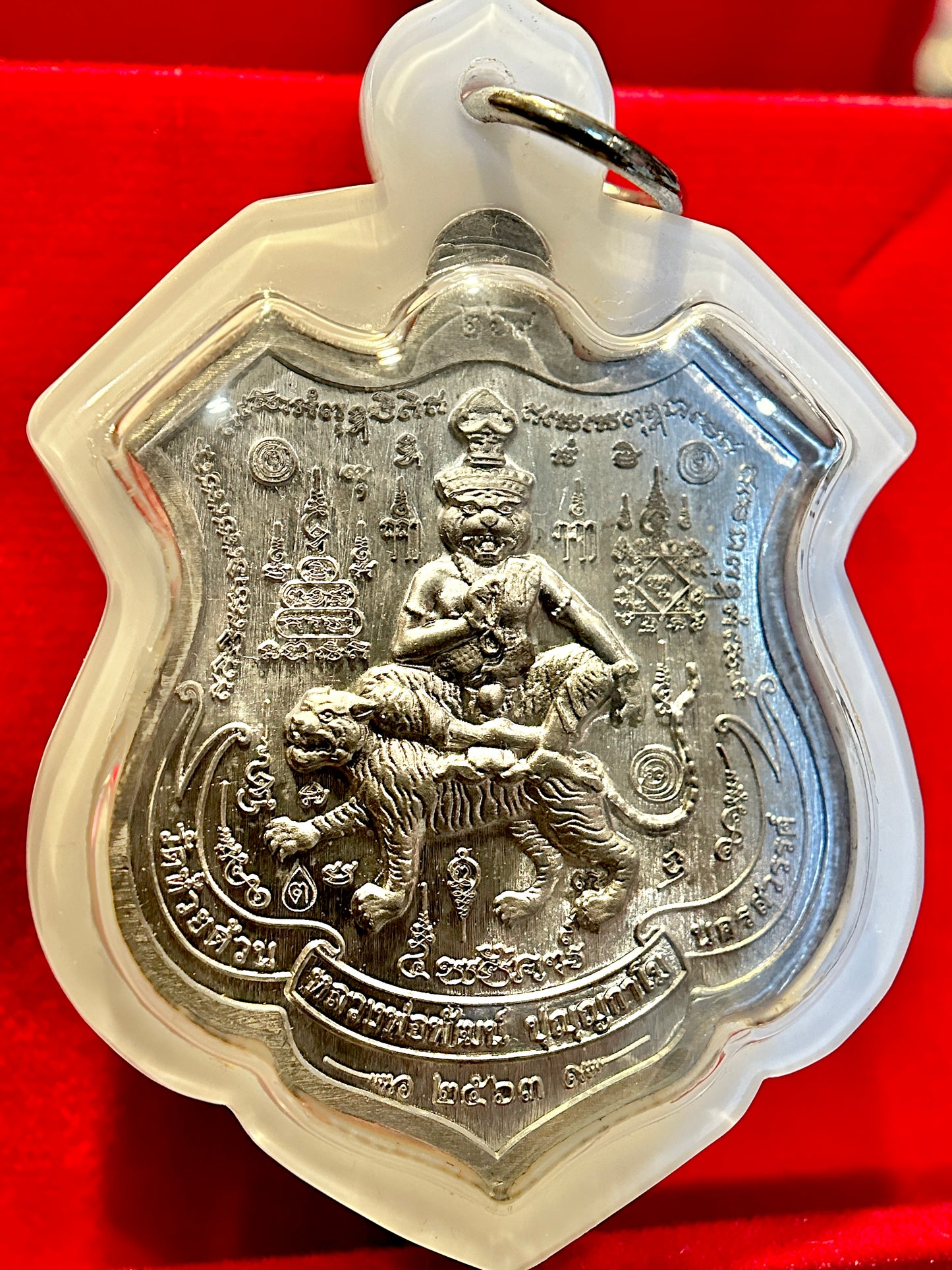 Luang Phor Phat & Tiger-Headed Lersi (Pink)