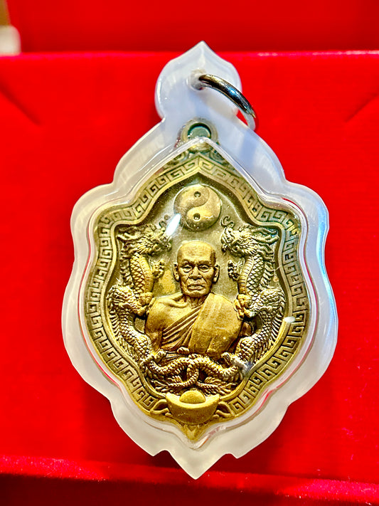 Twin Dragon Wealth & Hanuman Guardian Amulet
