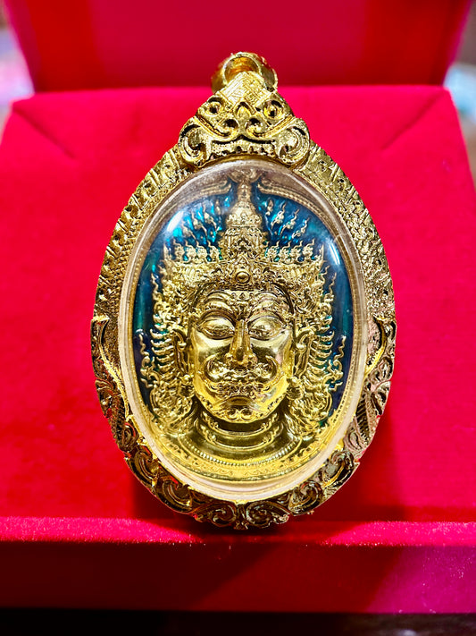 Golden Tao Wessuwan & Phra Rahu (Sapphire Flame)