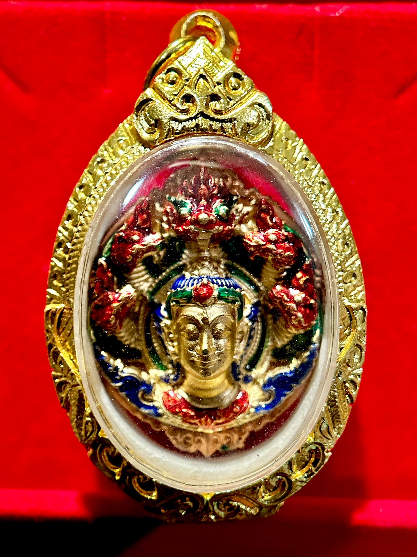Phra Buddha 5-Head Naga & Phra Pidta Amulet