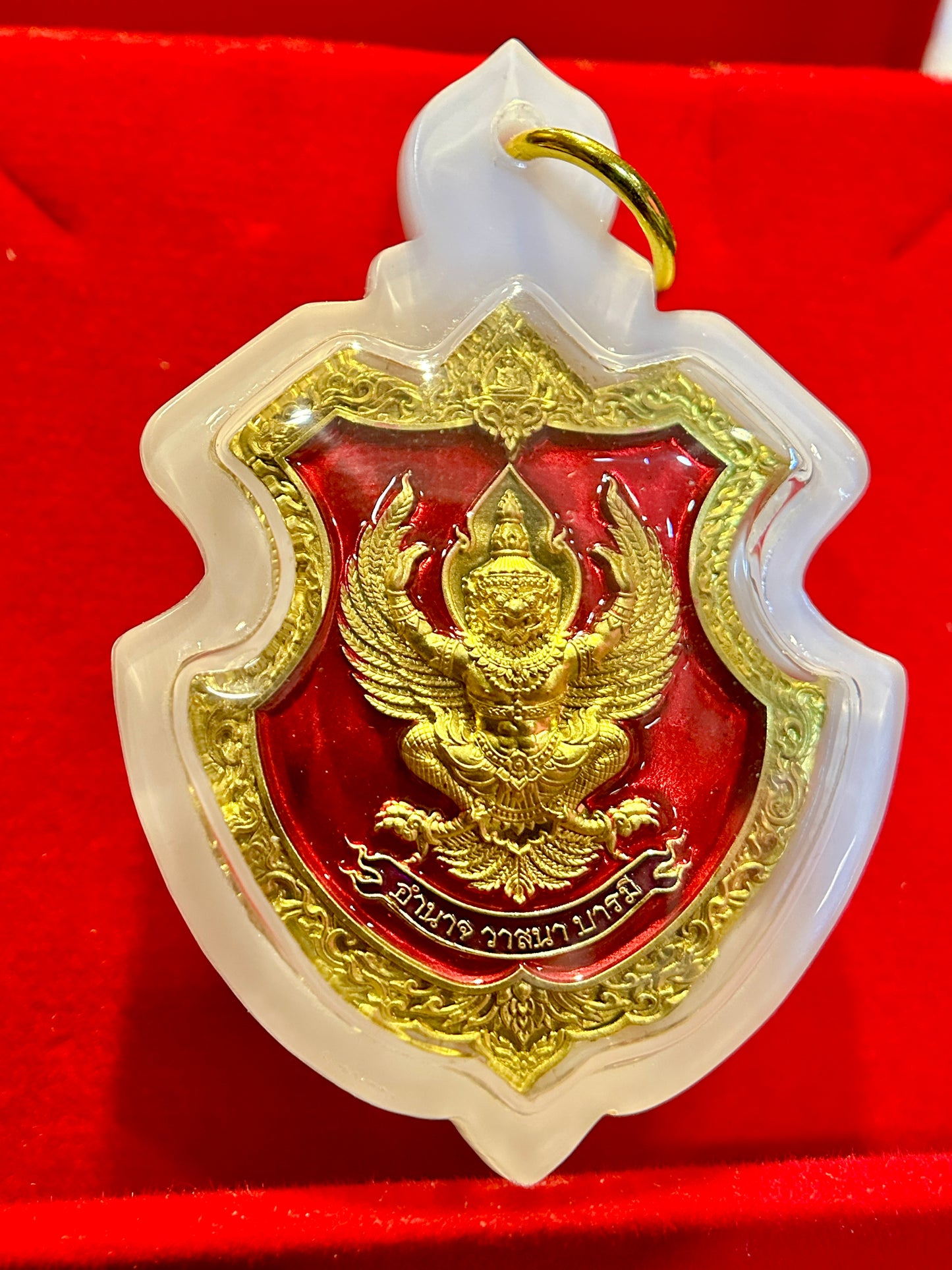 Garuda Royal Crest Amulet (Crimson & Gold Edition)