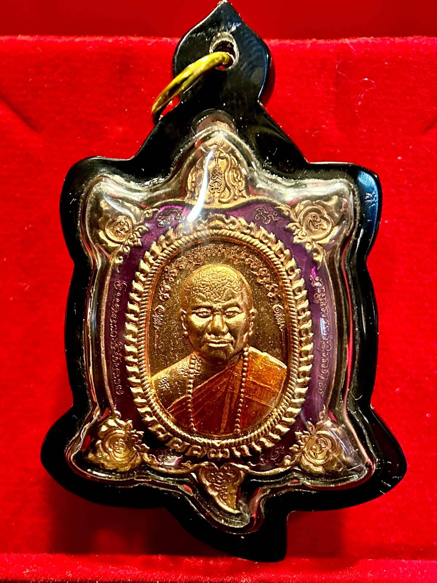 Luang Pu Udomsap Turtle (Purple/Copper)
