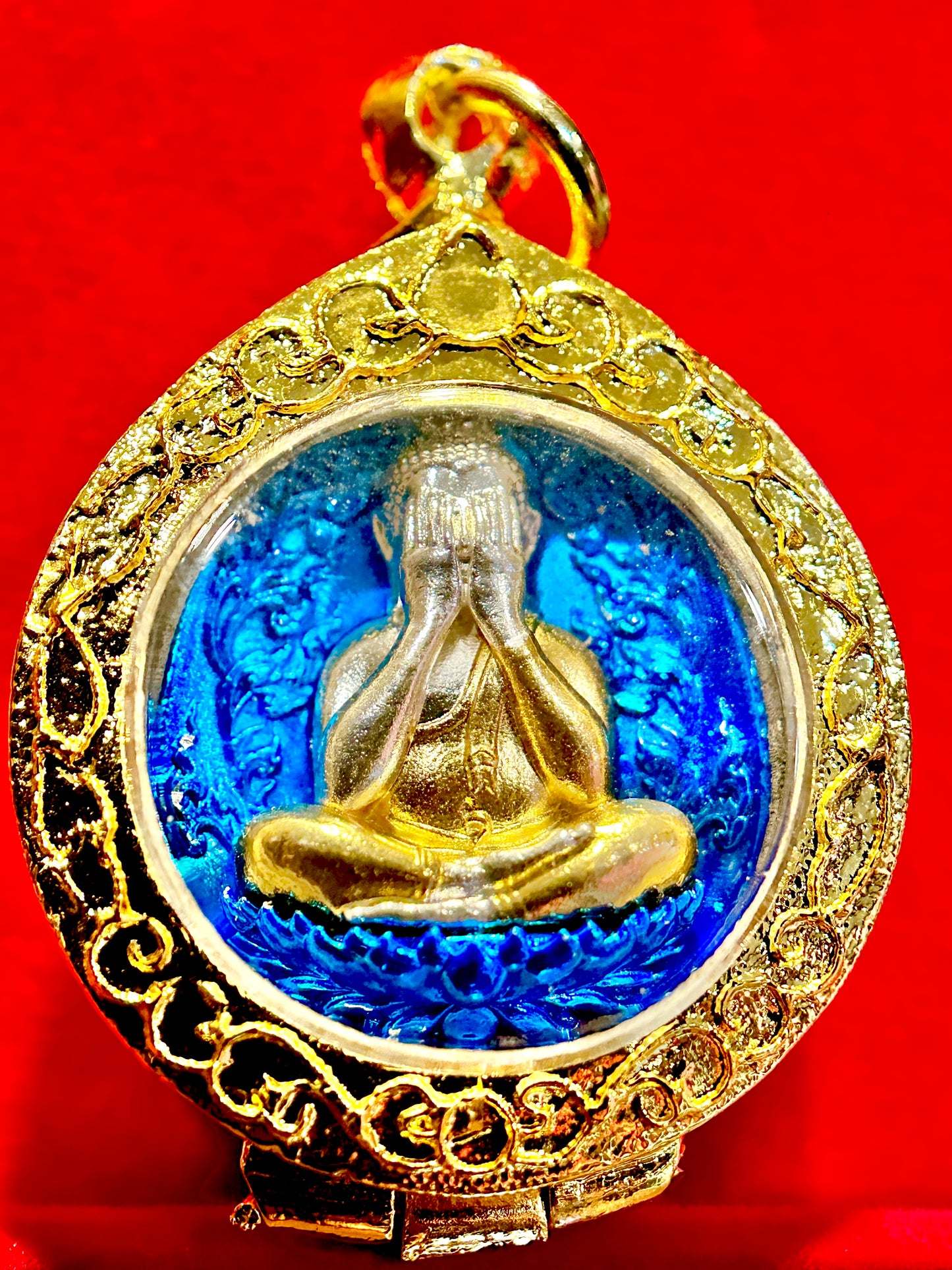 Phra Pidta Cosmic Shield (Blue Enamel)