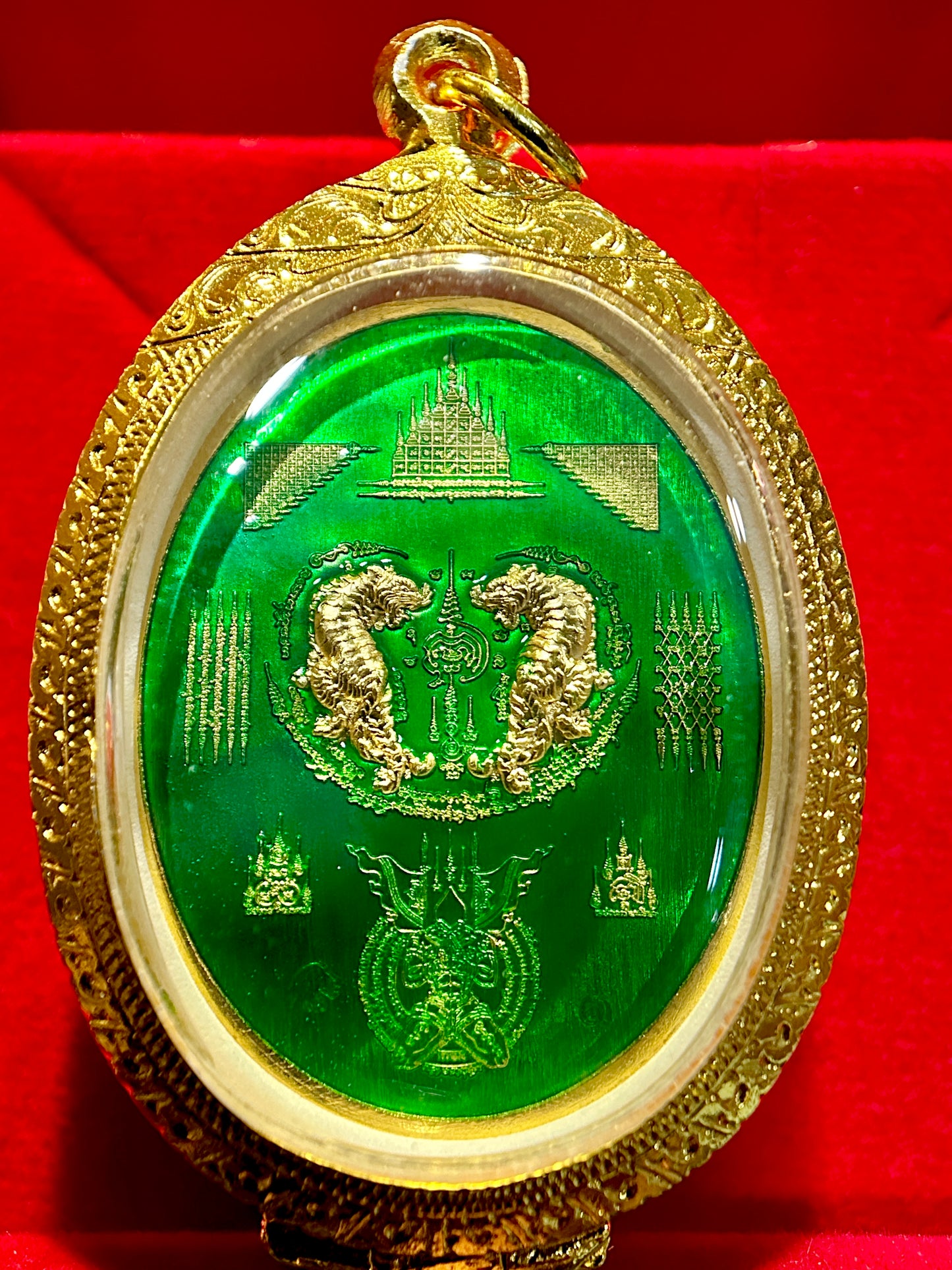 Nai Khanom Tom Signature Amulet (Green & Gold Edition)