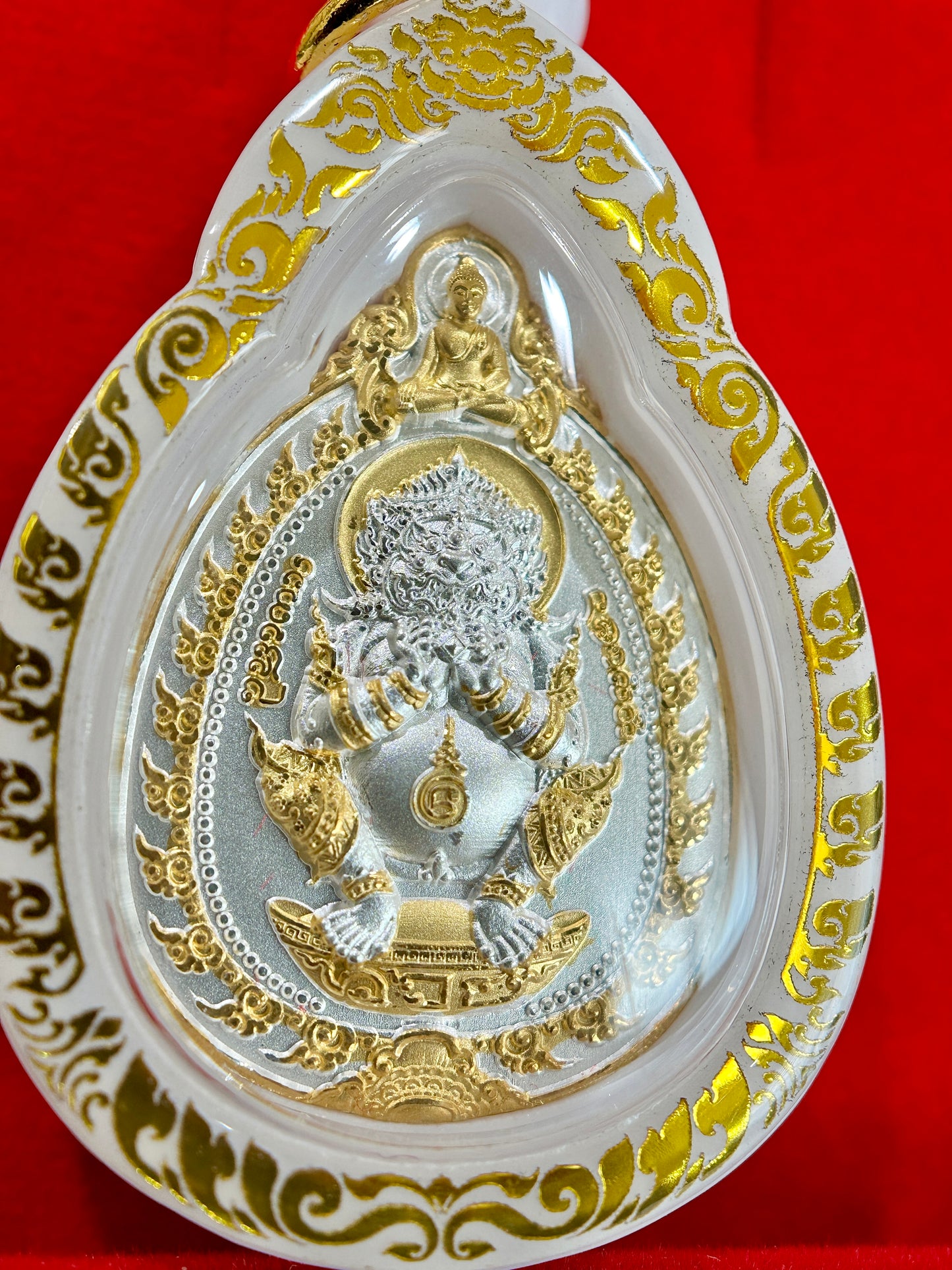 Phaya Si Hu Ha Ta — Lord of Treasures Amulet (White Royal Edition)