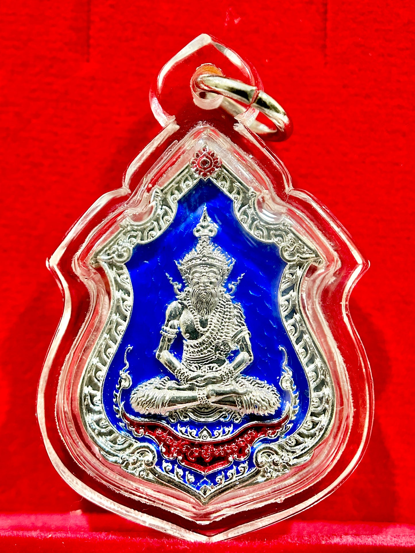 Lersi Ta Fai & Hanuman Riding Singha (Blue & Silver)
