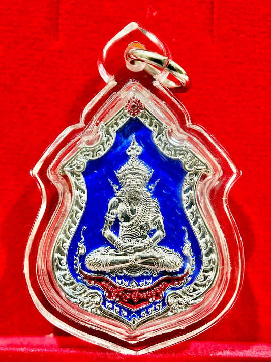 Lersi Ta Fai & Hanuman Riding Singha (Blue & Silver)