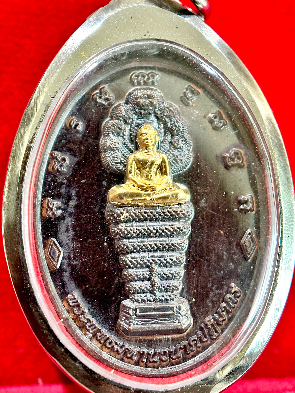 Naga Buddha & Sacred Bull (Gold & Silver)