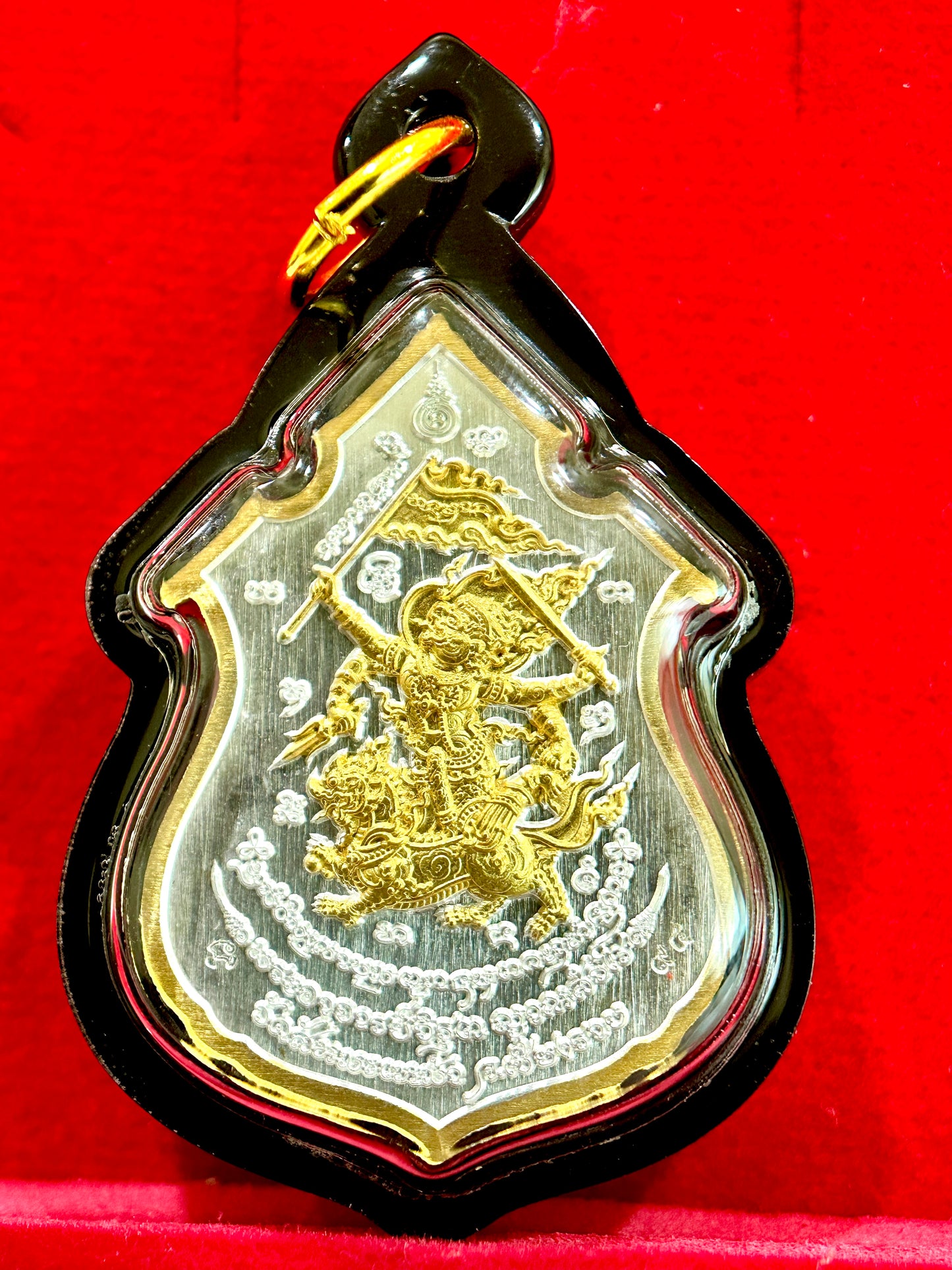 Lersi Ta Fai & Hanuman Riding Singha (Silver & Gold)
