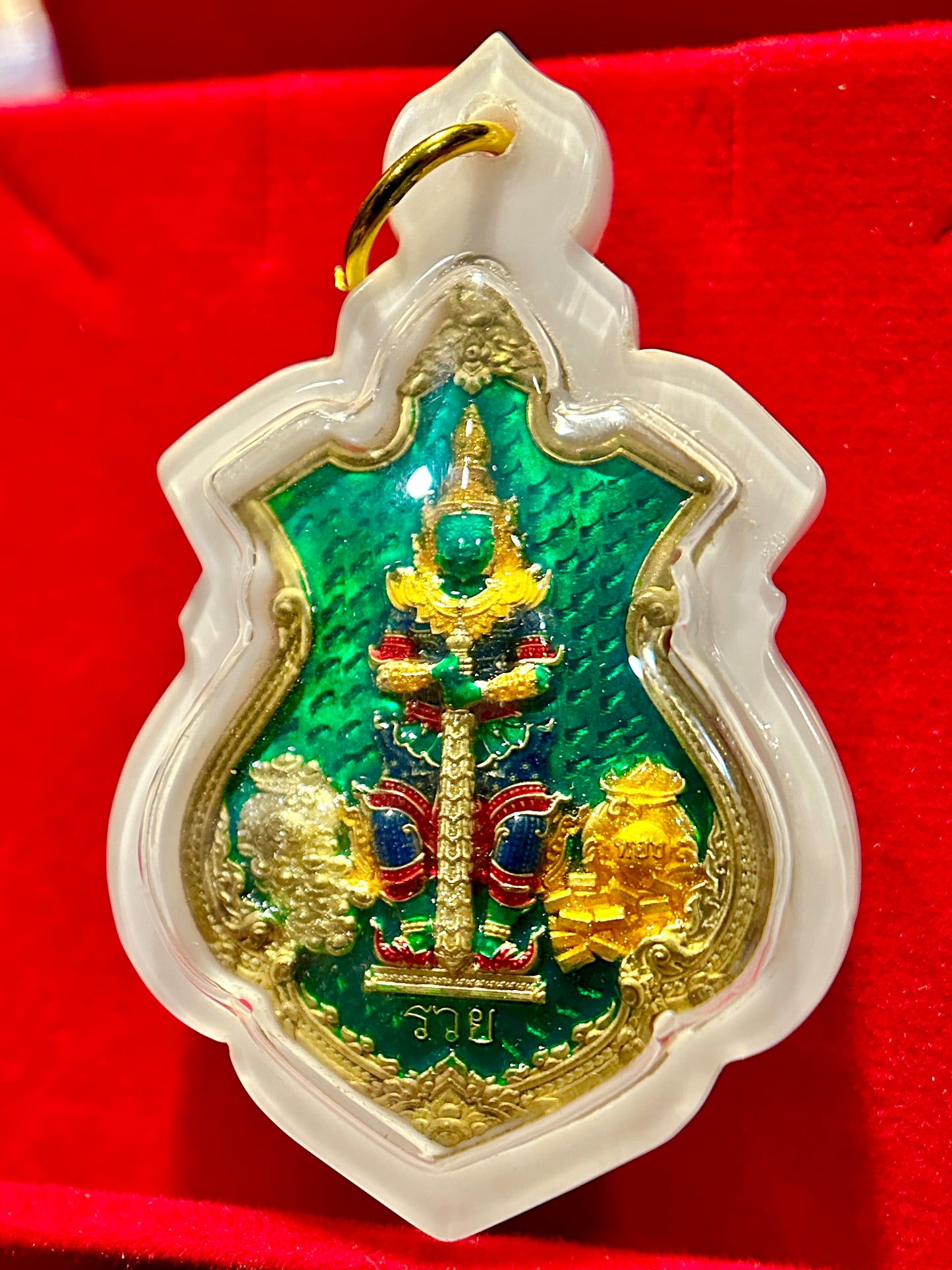 Tao Wessuwan & Phra Buddha – Emerald Wealth Guardian