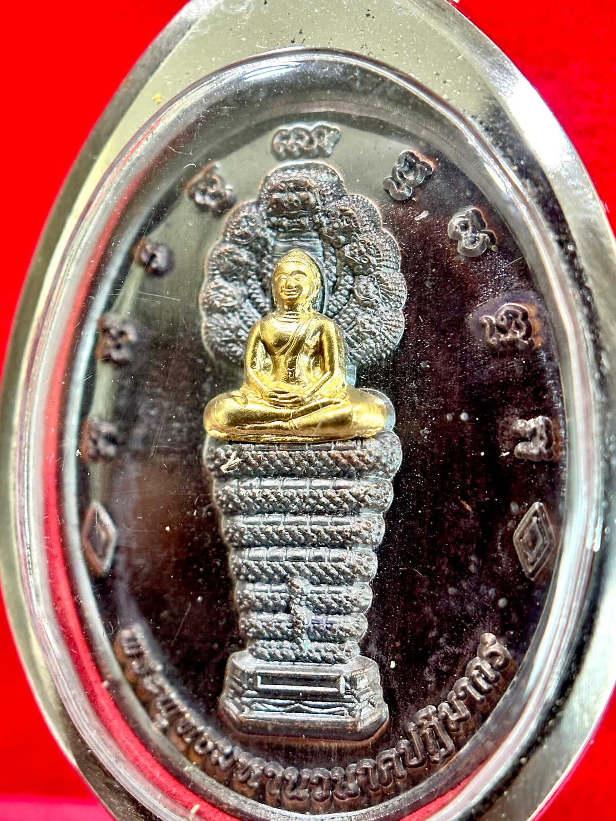 Naga Buddha & Sacred Bull (Gold & Silver)