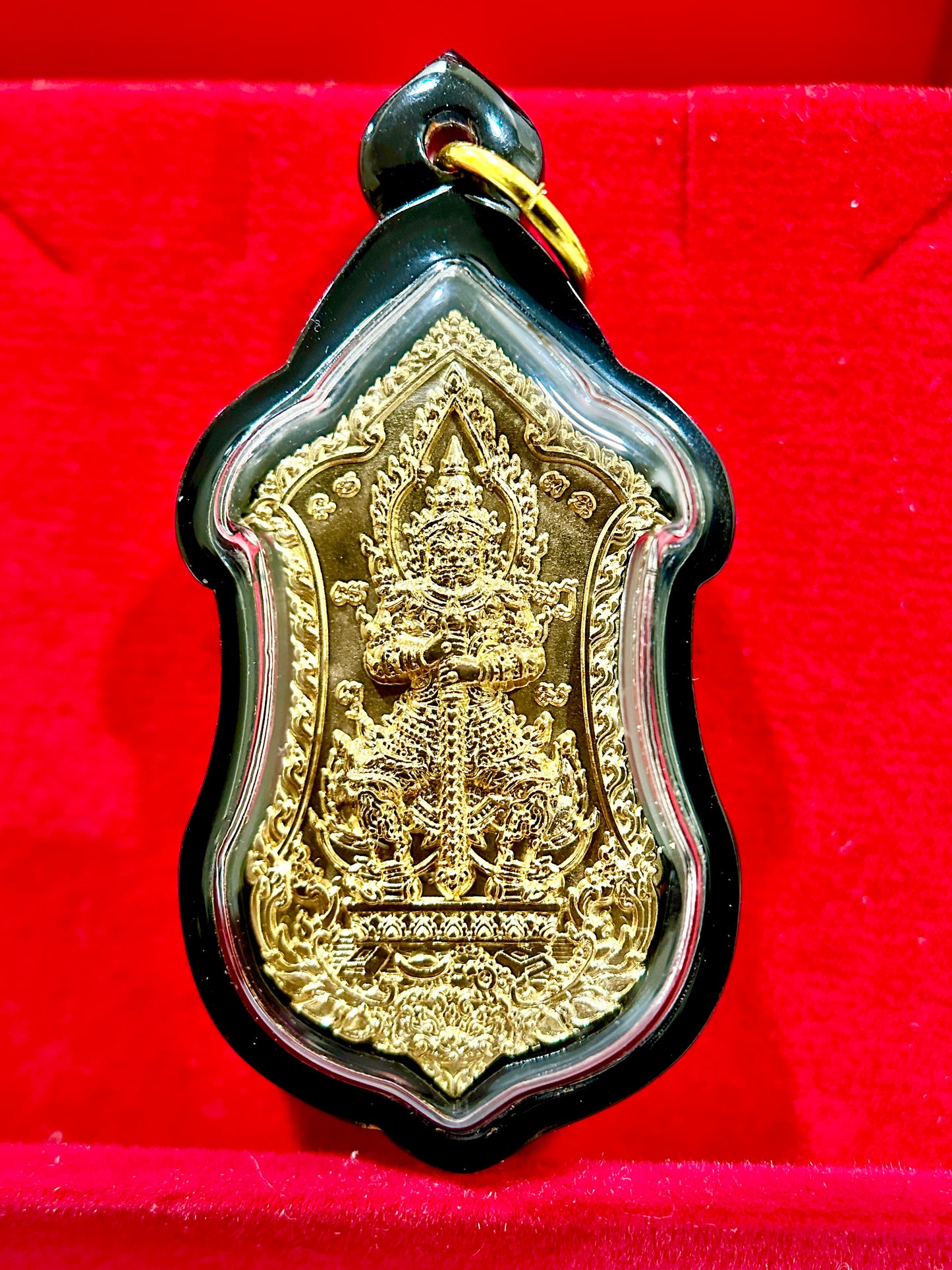 Tao Wessuwan & Dragon Guardian Amulet (Gold)