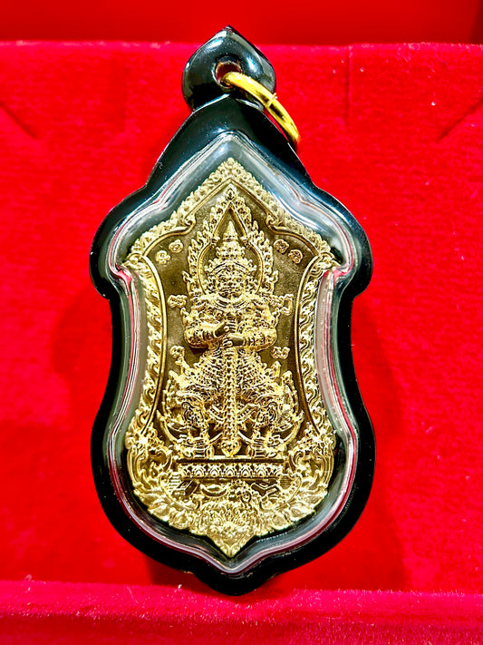 Tao Wessuwan & Dragon Guardian Amulet (Gold)
