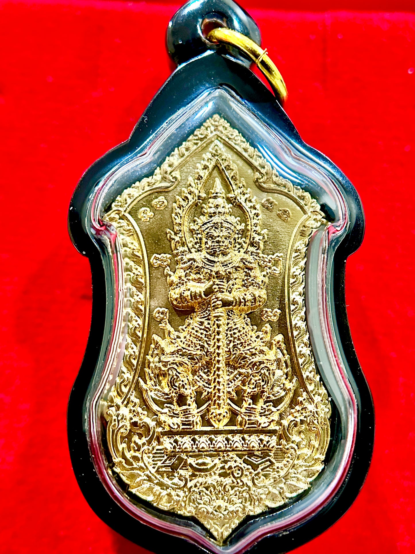 Tao Wessuwan & Dragon Guardian Amulet (Gold)