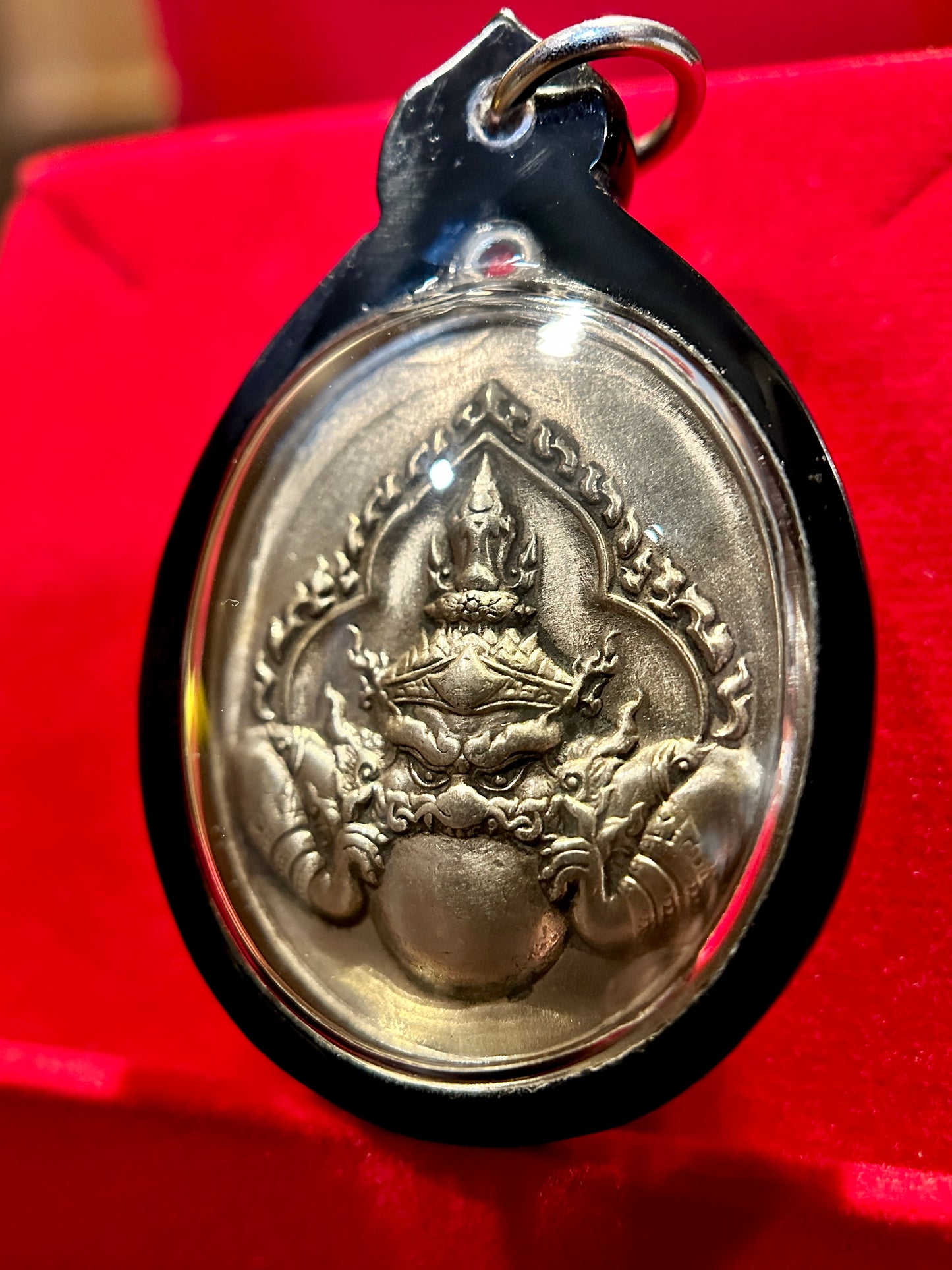 Eclipse Rahu Amulet (Brushed Silver)