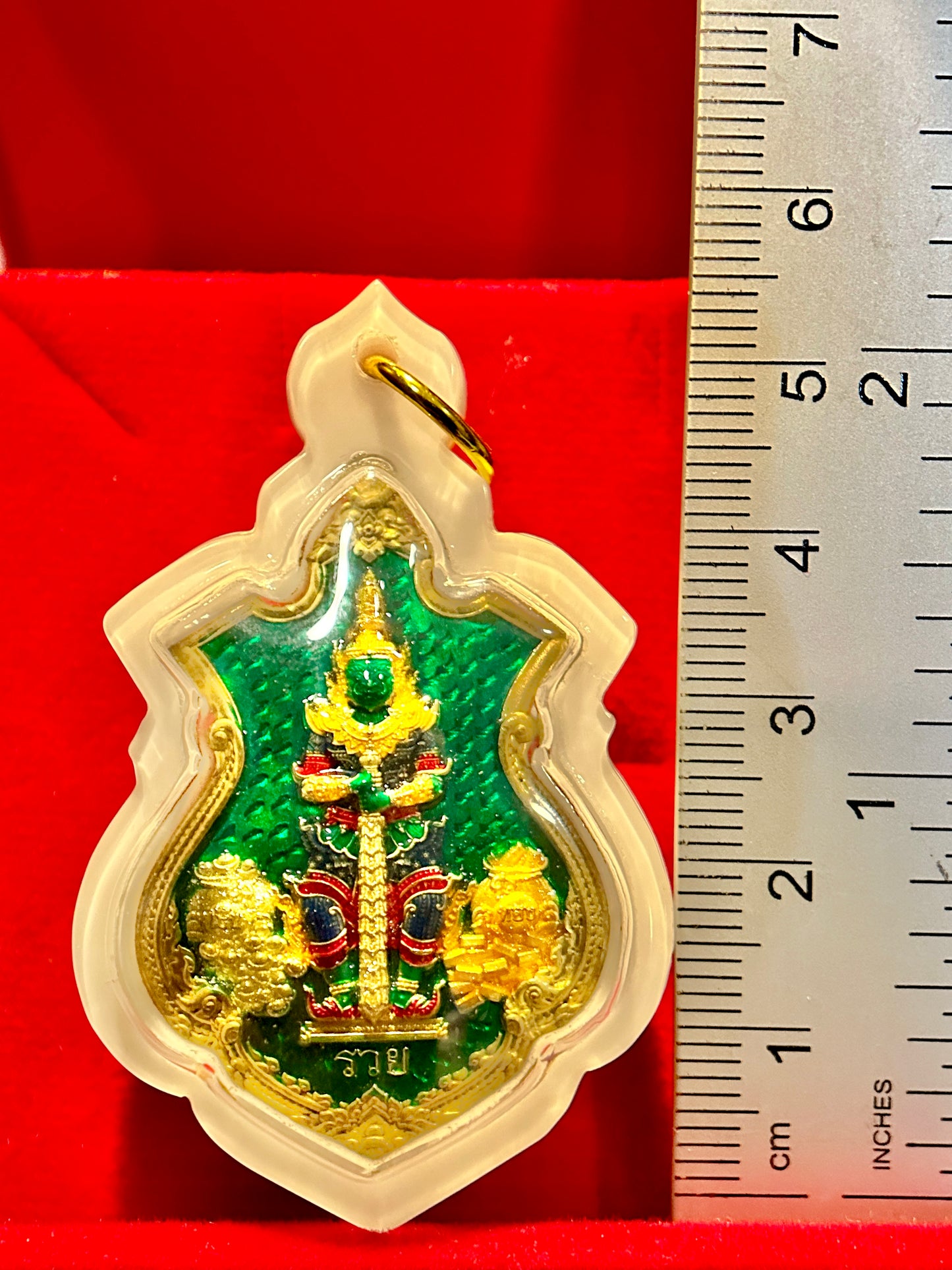 Tao Wessuwan & Phra Buddha – Emerald Wealth Guardian