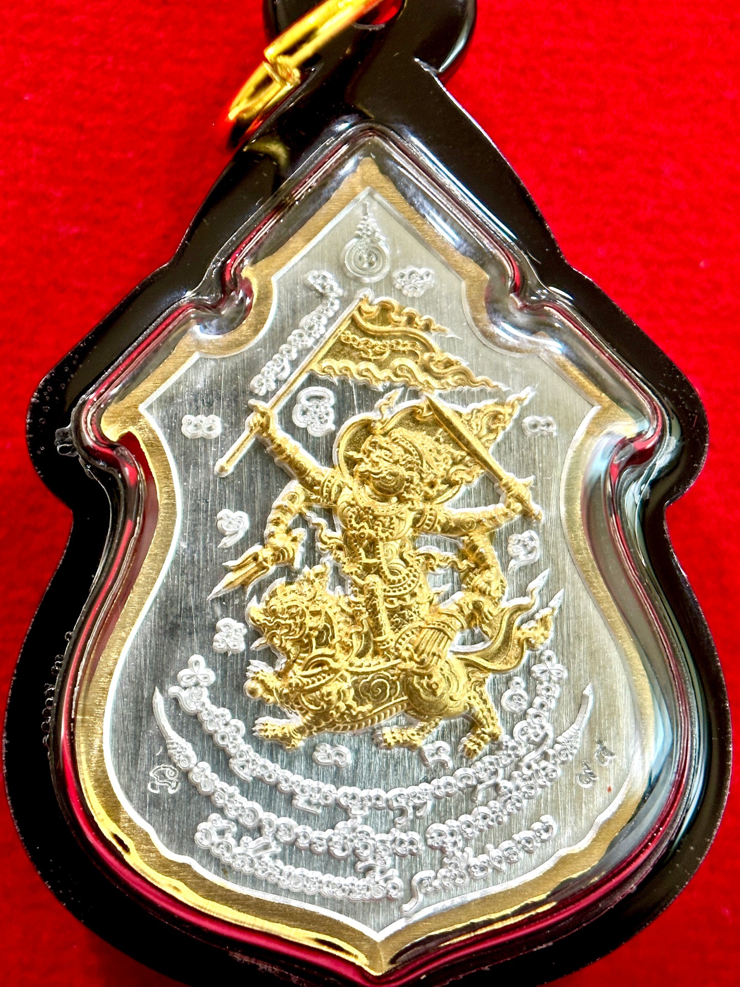 Lersi Ta Fai & Hanuman Riding Singha (Silver & Gold)