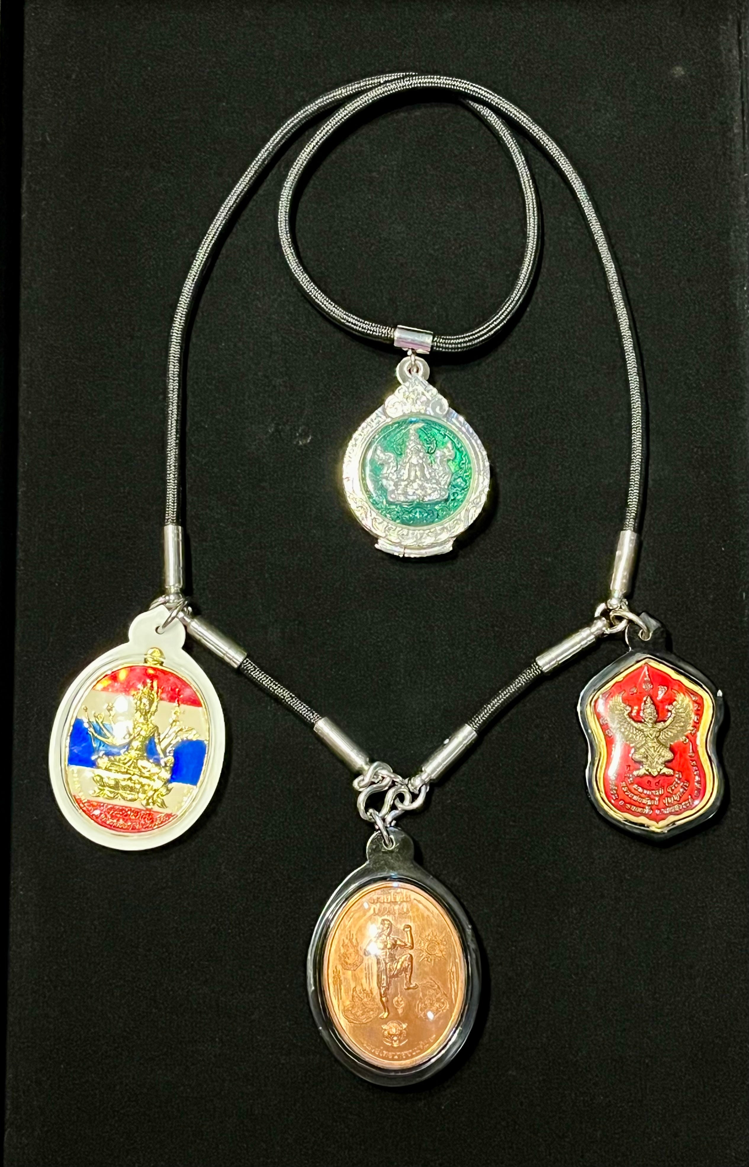 4-Amulet Rope Necklace – Blessed Thai Amulets