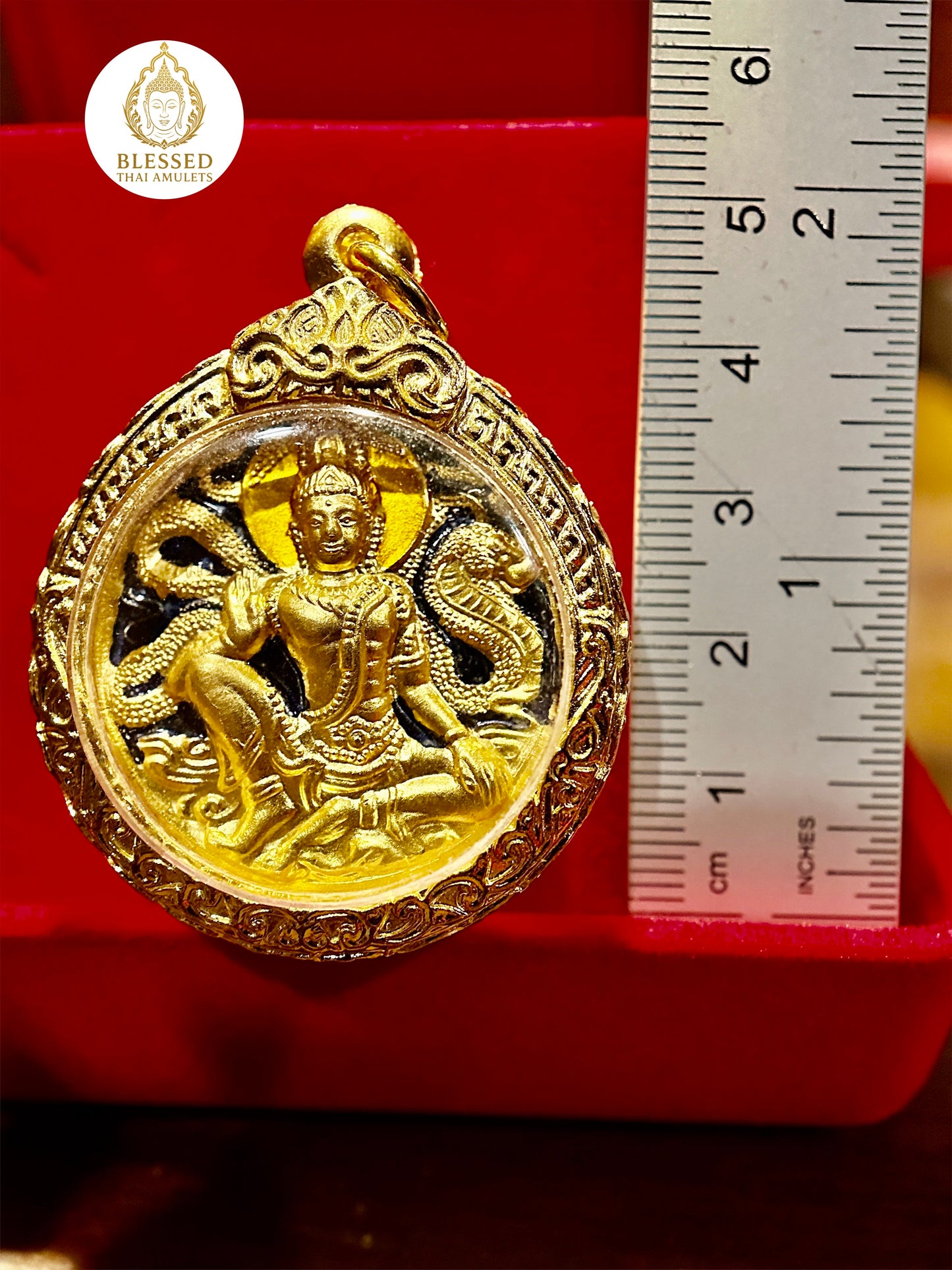 Naga-Protected Bodhisattva (Blue/Gold)