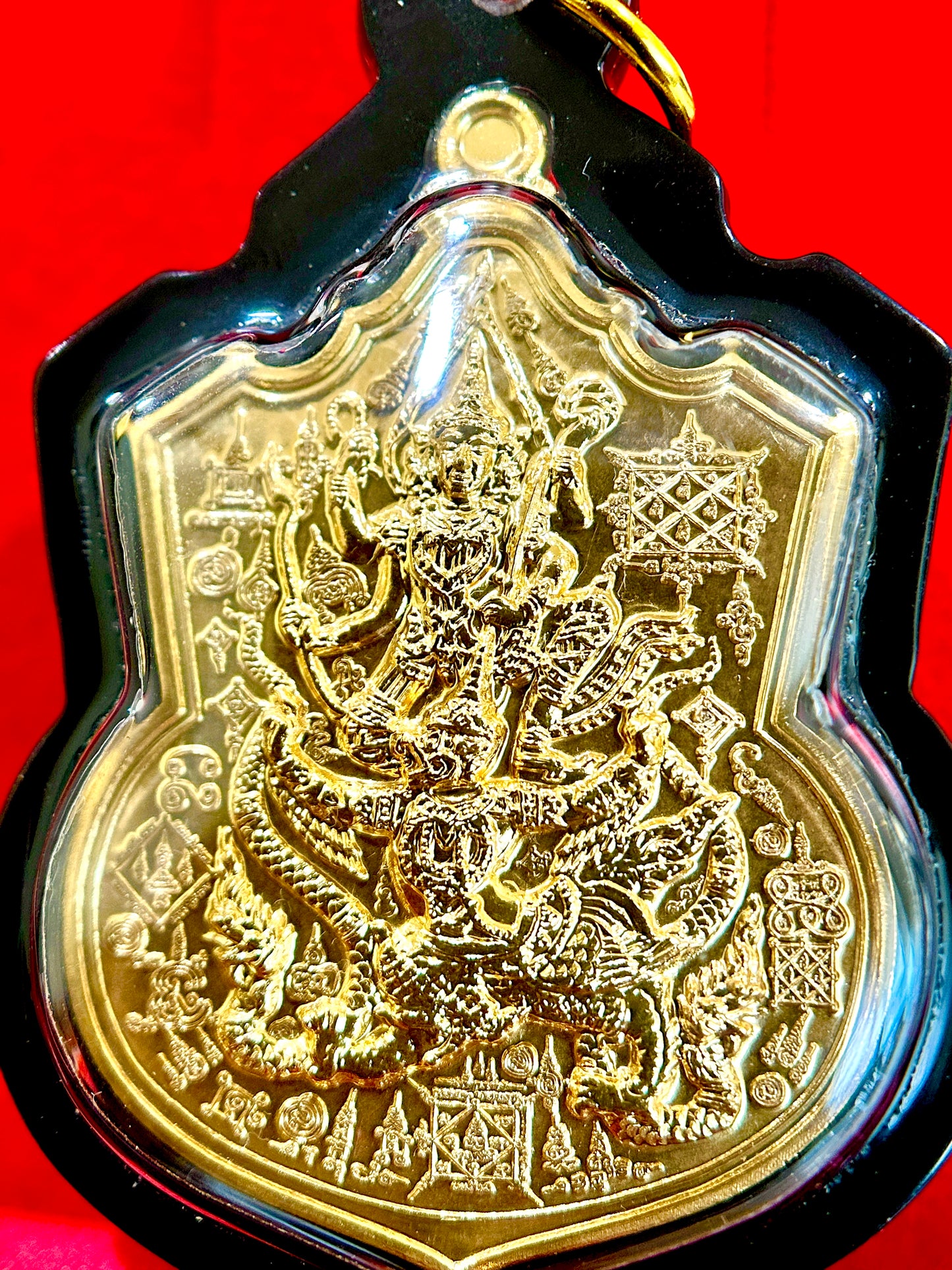 Phra Narai & Garuda Naga Conqueror with Luang Pu Boon (Gold)