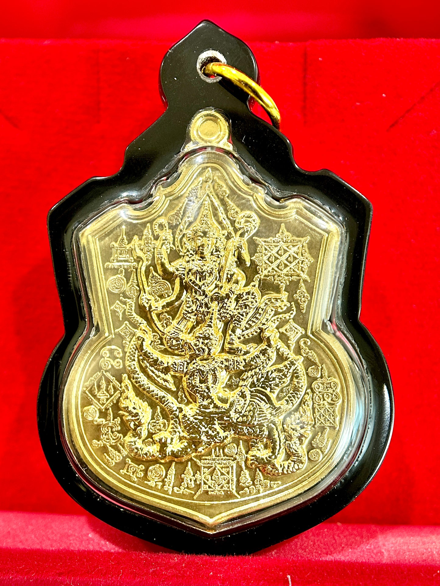 Phra Narai & Garuda Naga Conqueror with Luang Pu Boon (Gold)
